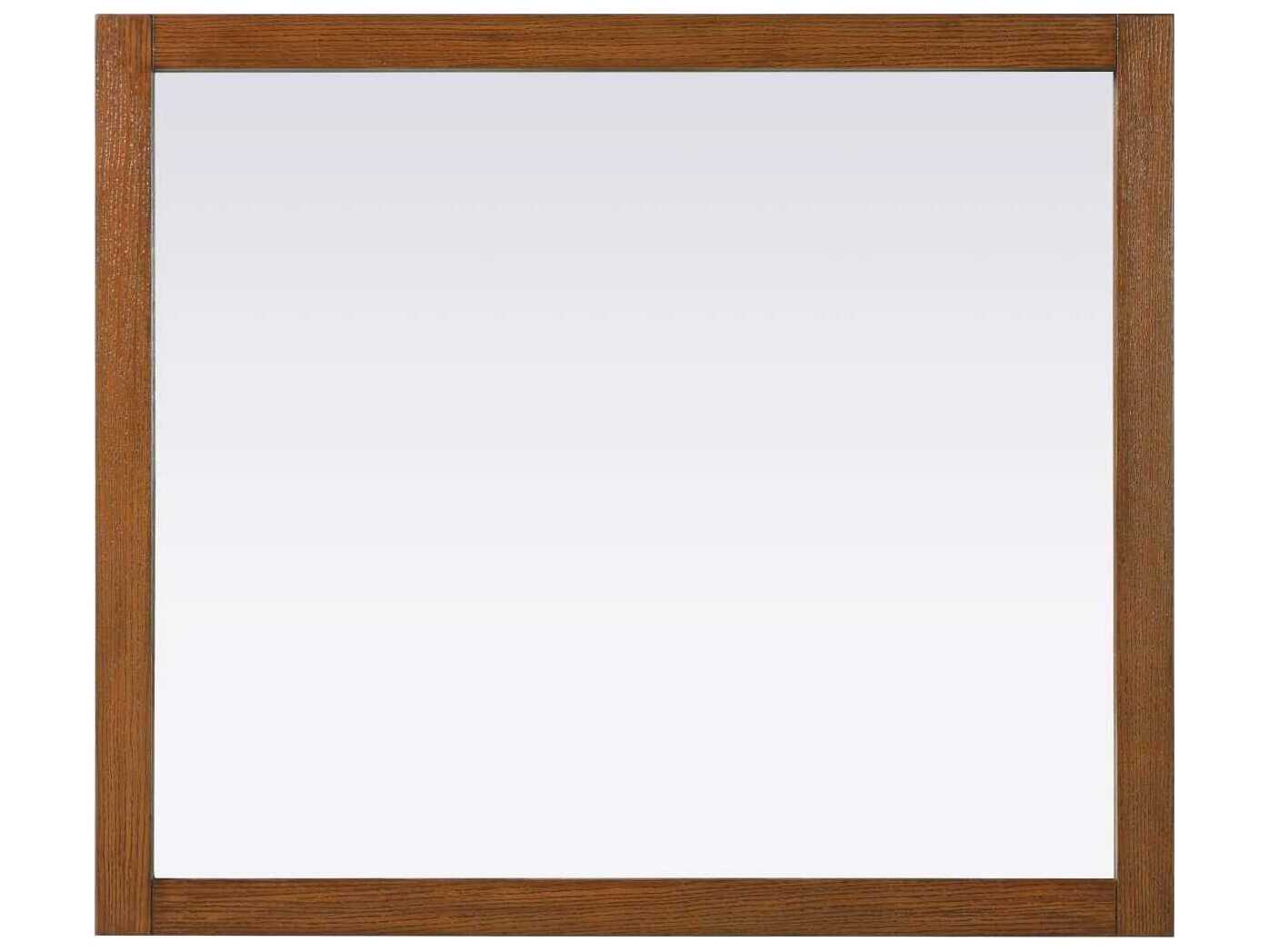 Elegant Lighting Norah Brandy Walnut Rectangular Wall Mirror