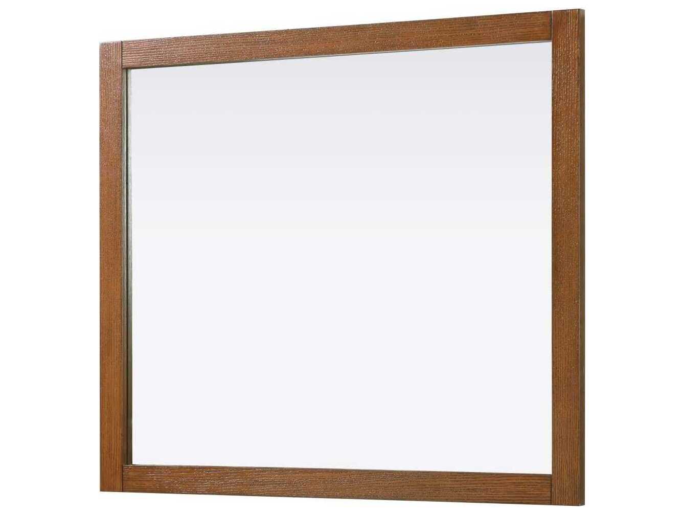 Elegant Lighting Norah Brandy Walnut Rectangular Wall Mirror