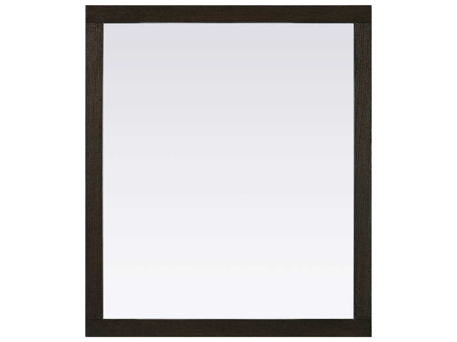 Elegant Lighting Norah Chocolate Oak Rectangular Wall Mirror