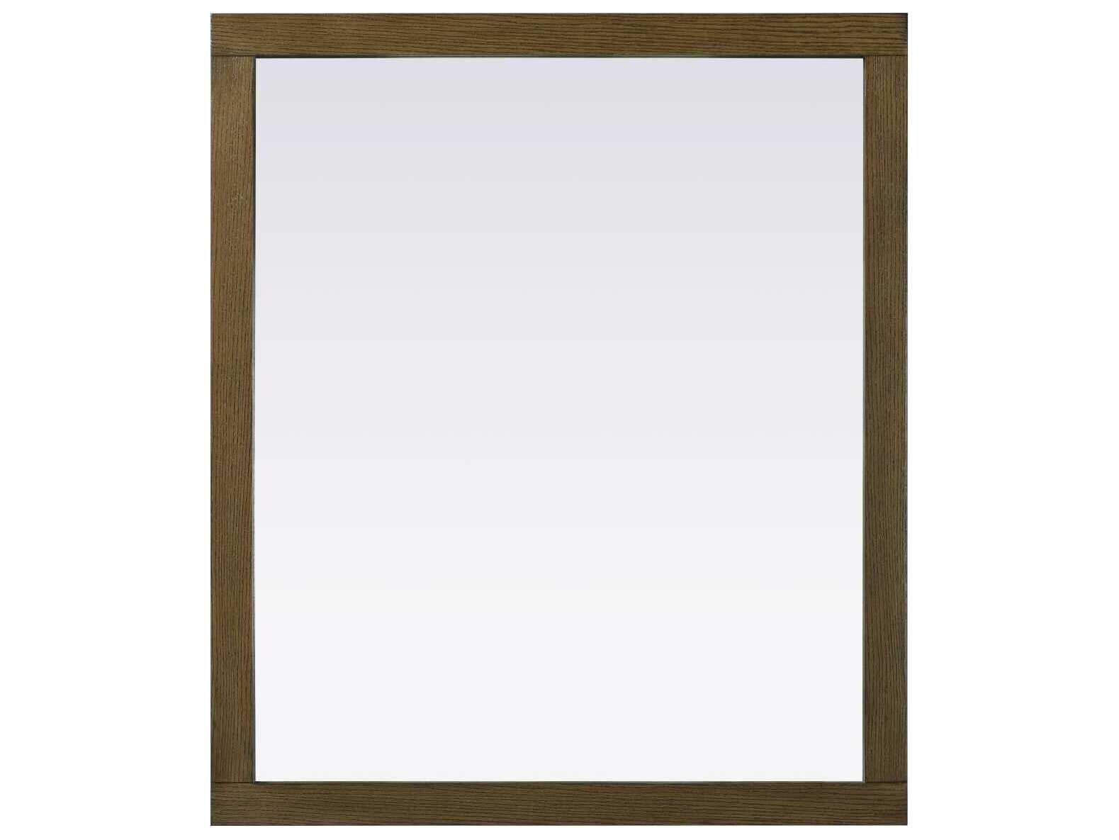Elegant Lighting Norah Hazel Oak Rectangular Wall Mirror