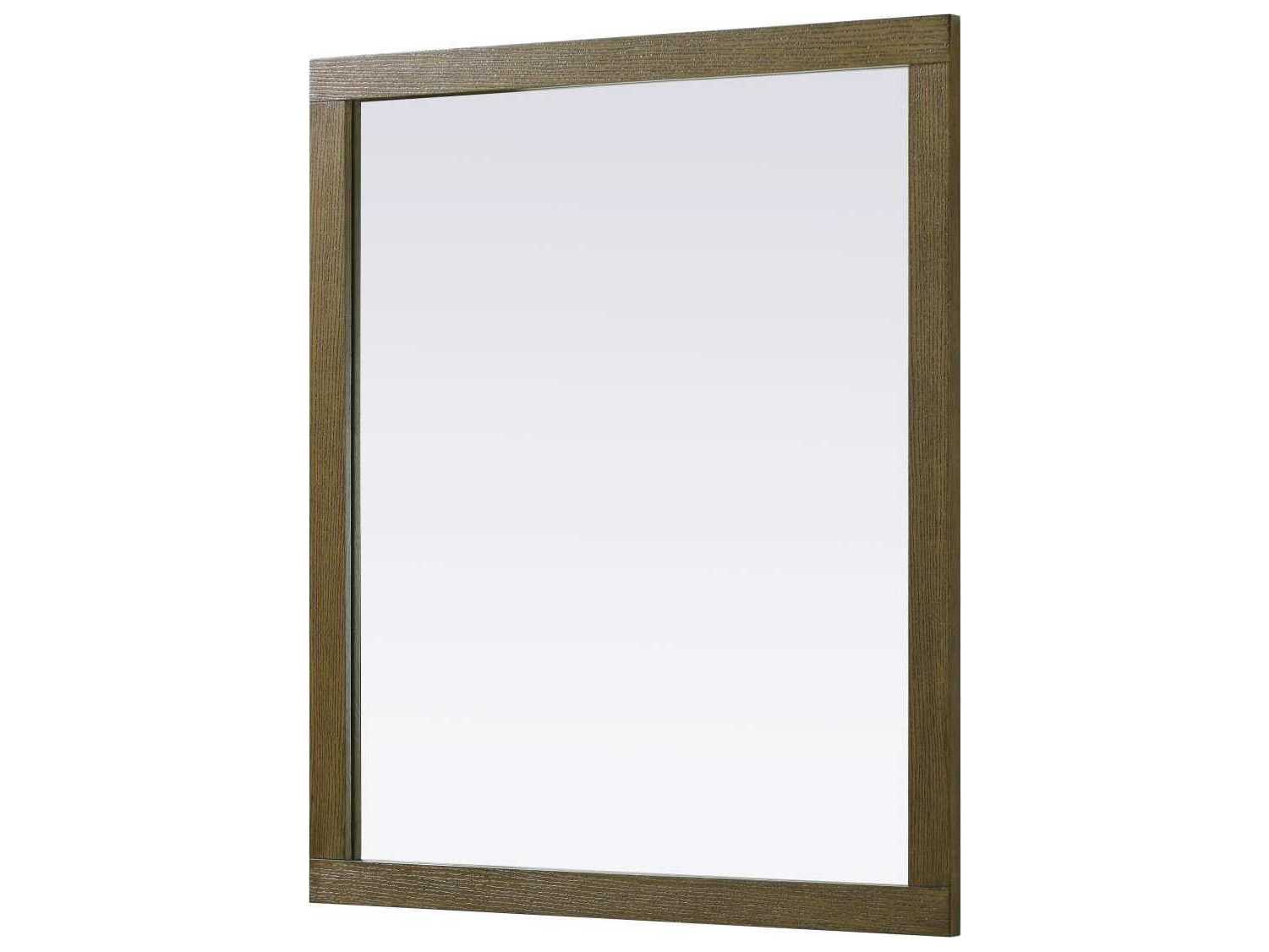 Elegant Lighting Norah Hazel Oak Rectangular Wall Mirror