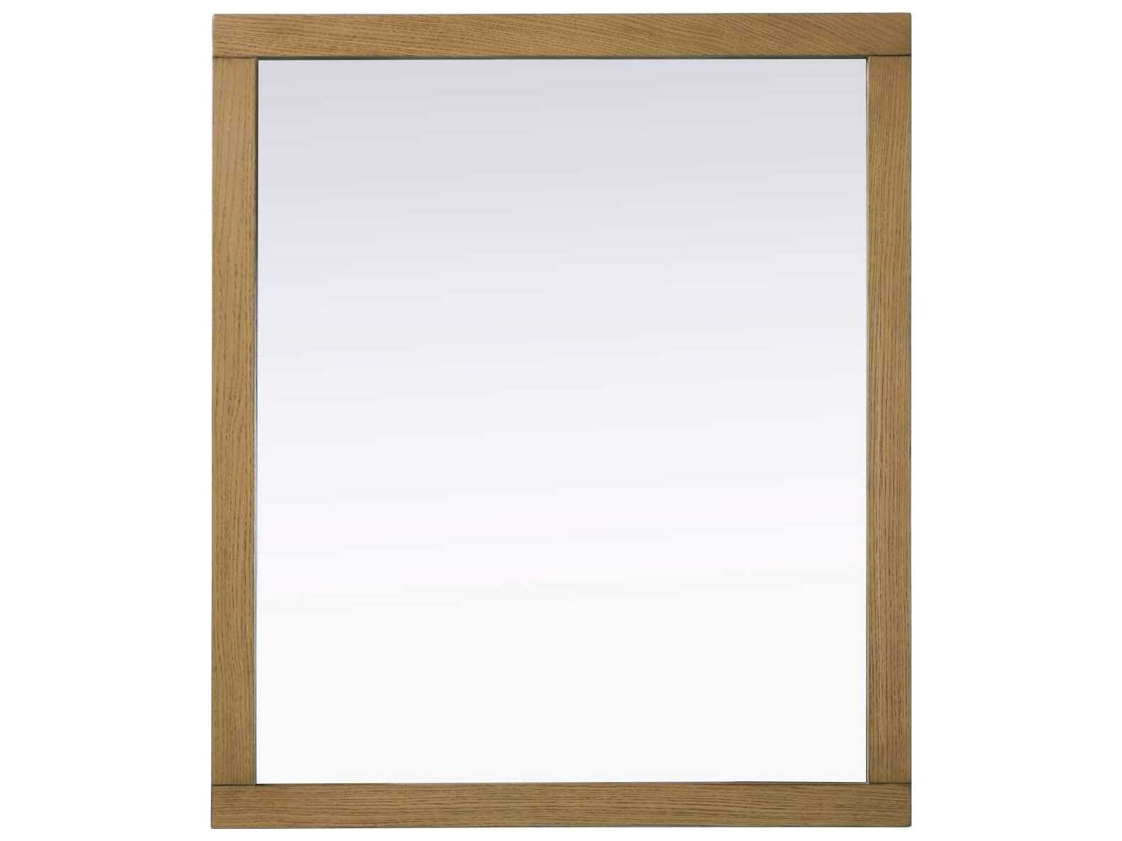 Elegant Lighting Norah Honey Teak Rectangular Wall Mirror