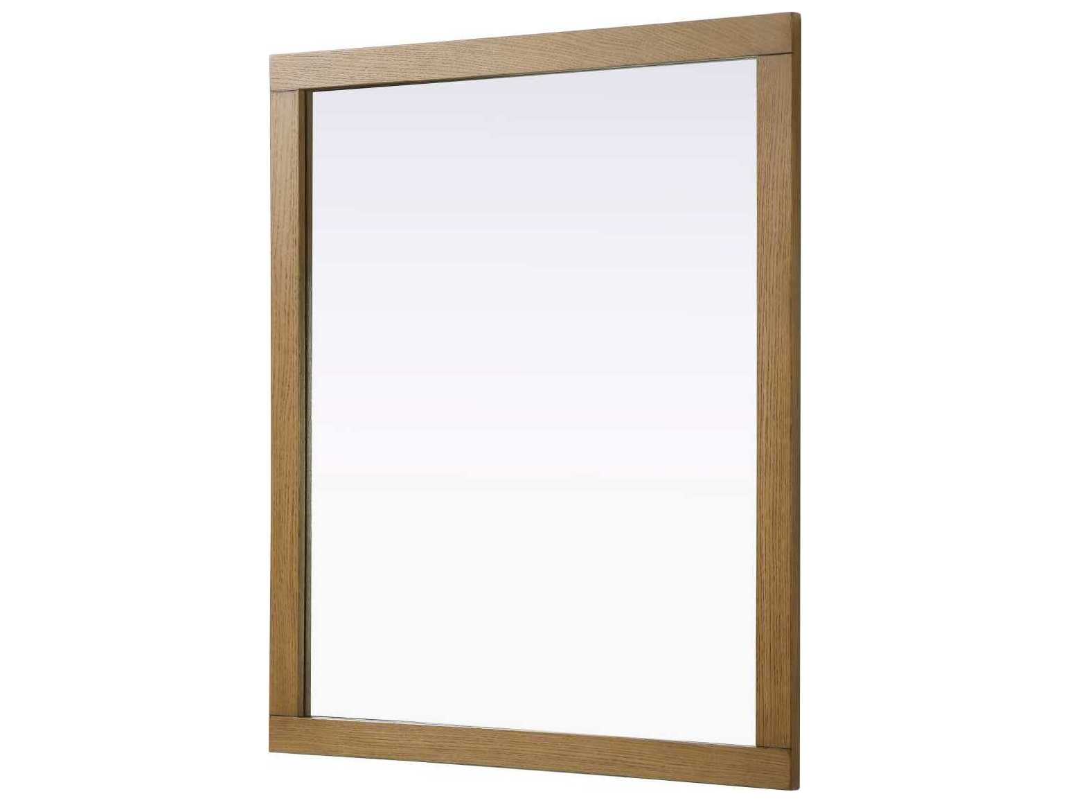 Elegant Lighting Norah Honey Teak Rectangular Wall Mirror