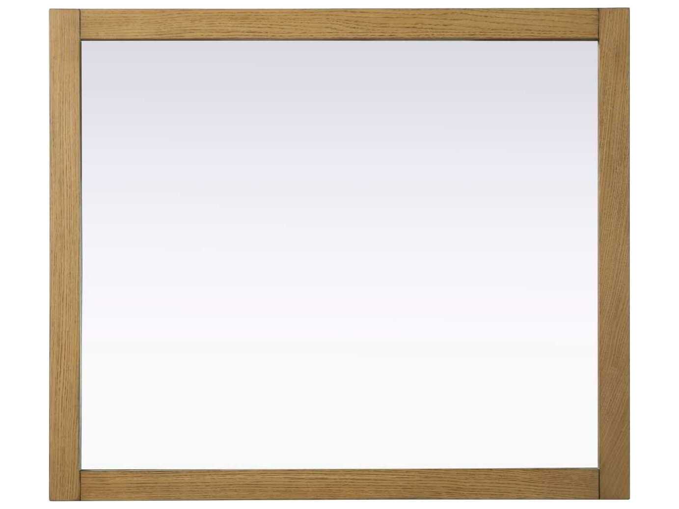 Elegant Lighting Norah Honey Teak Rectangular Wall Mirror