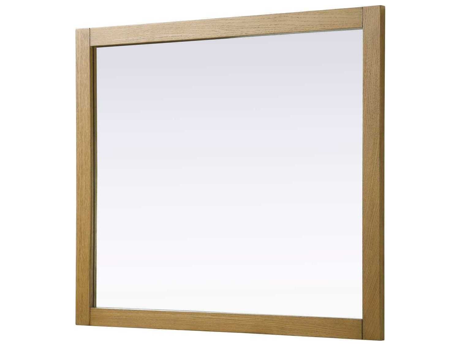 Elegant Lighting Norah Honey Teak Rectangular Wall Mirror
