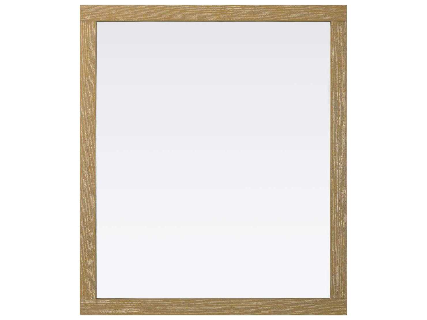 Elegant Lighting Norah Linen Oak Rectangular Wall Mirror