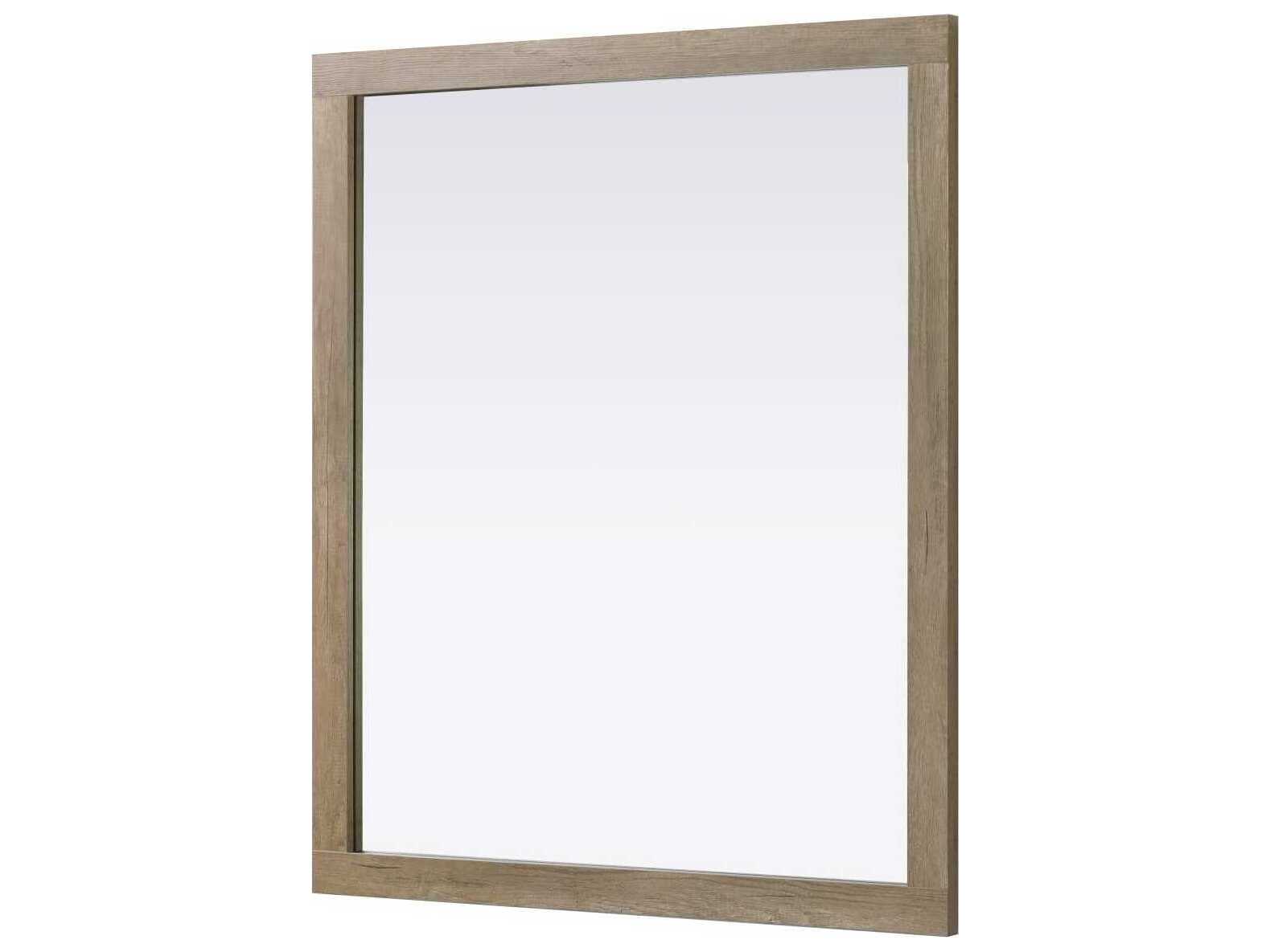 Elegant Lighting Norah Natural Oak Rectangular Wall Mirror
