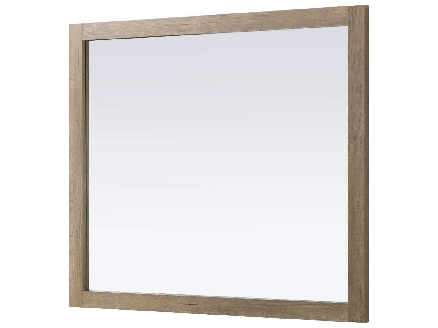 Elegant Lighting Norah Natural Oak Rectangular Wall Mirror