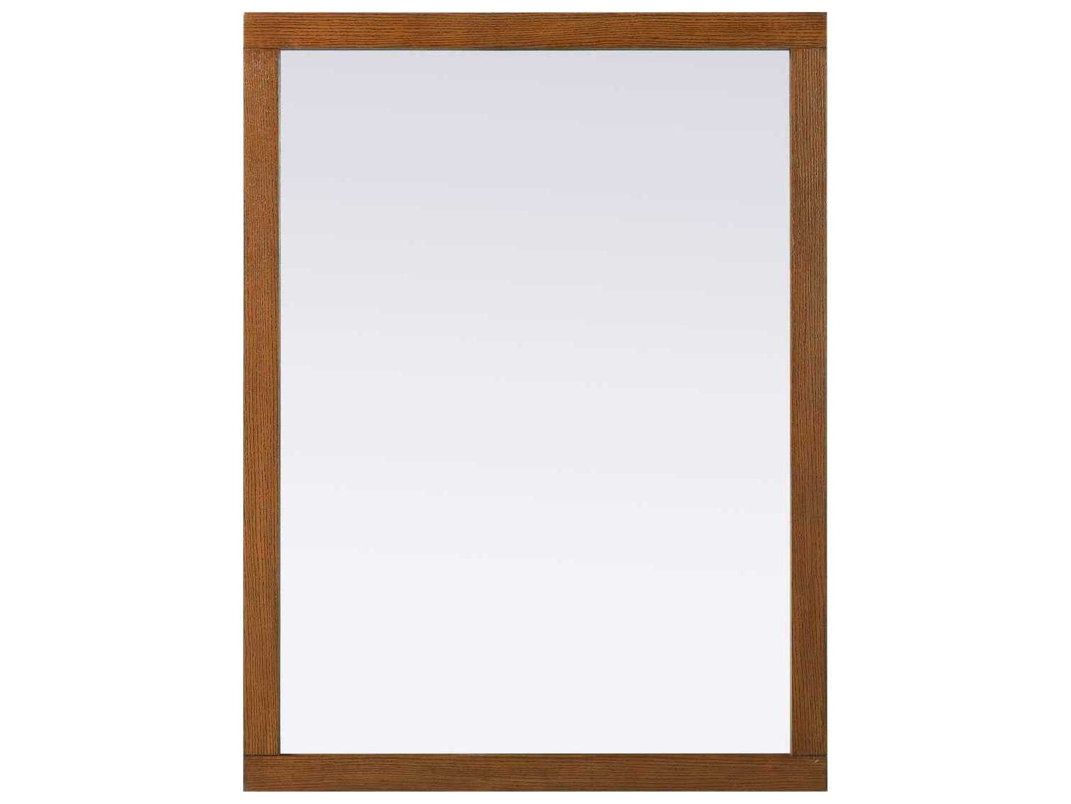 Elegant Lighting Norah Brandy Walnut Rectangular Wall Mirror