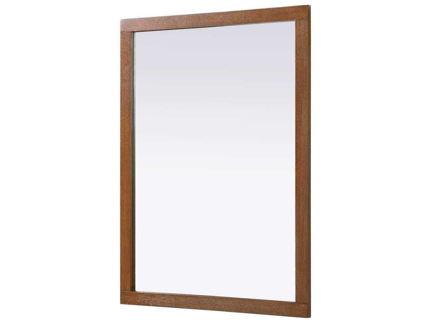 Elegant Lighting Norah Brandy Walnut Rectangular Wall Mirror