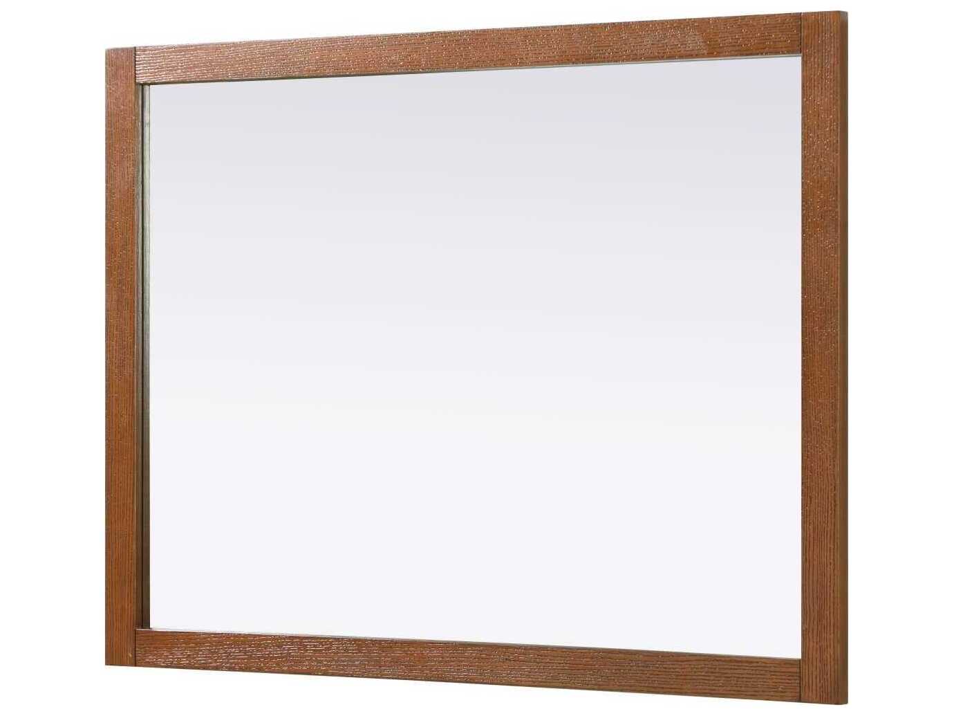 Elegant Lighting Norah Brandy Walnut Rectangular Wall Mirror