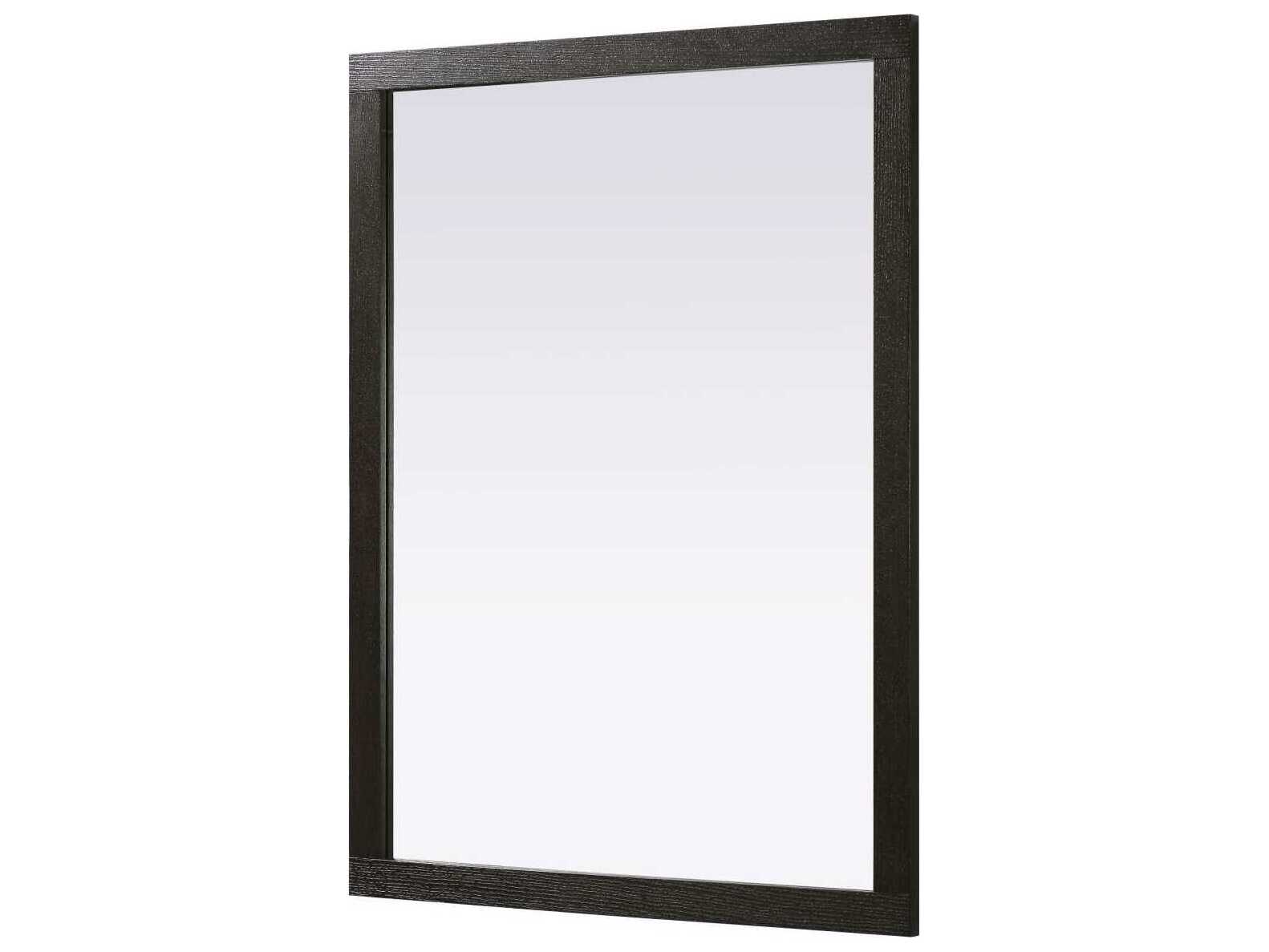 Elegant Lighting Norah Chocolate Oak Rectangular Wall Mirror