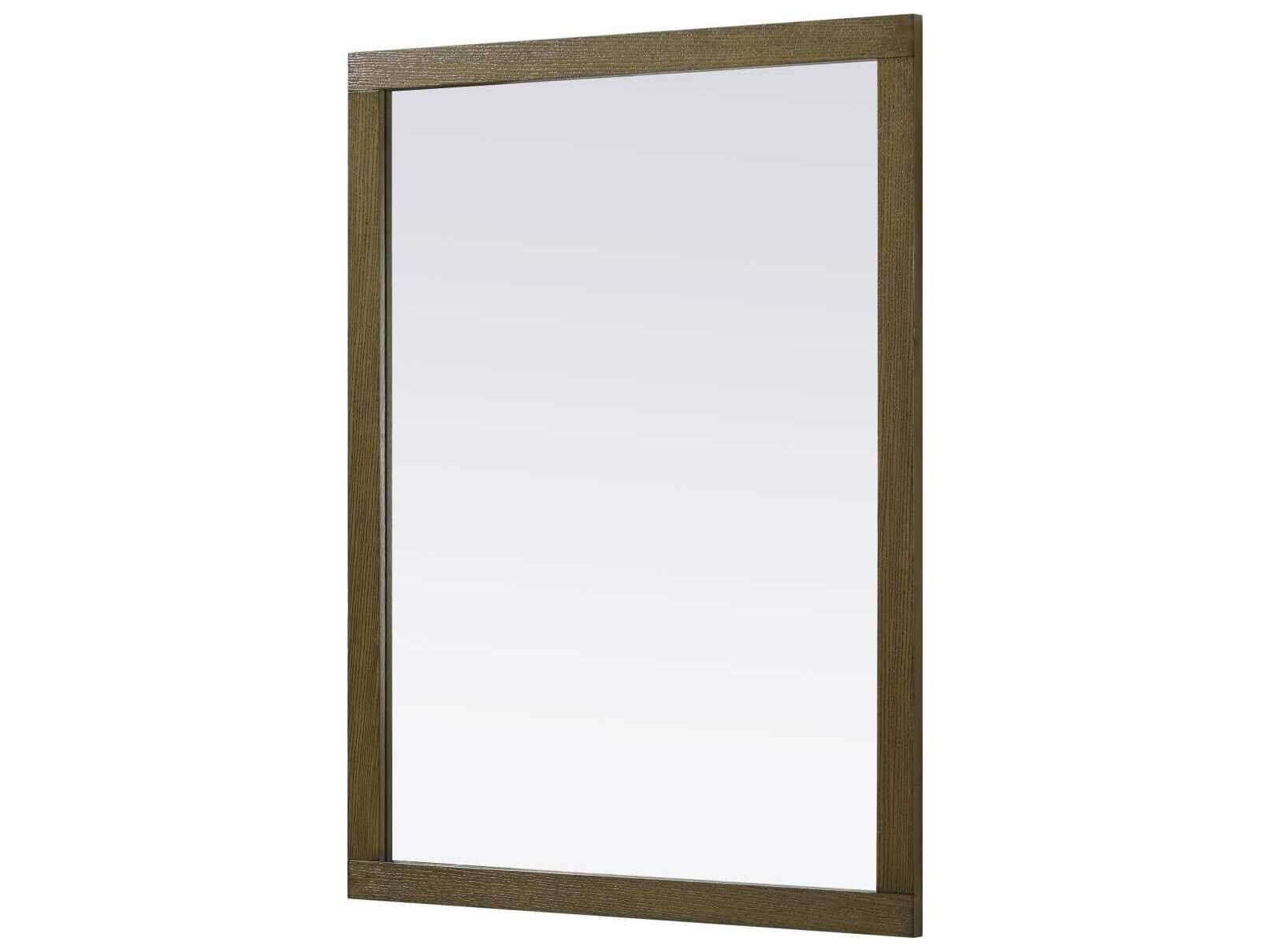 Elegant Lighting Norah Hazel Oak Rectangular Wall Mirror
