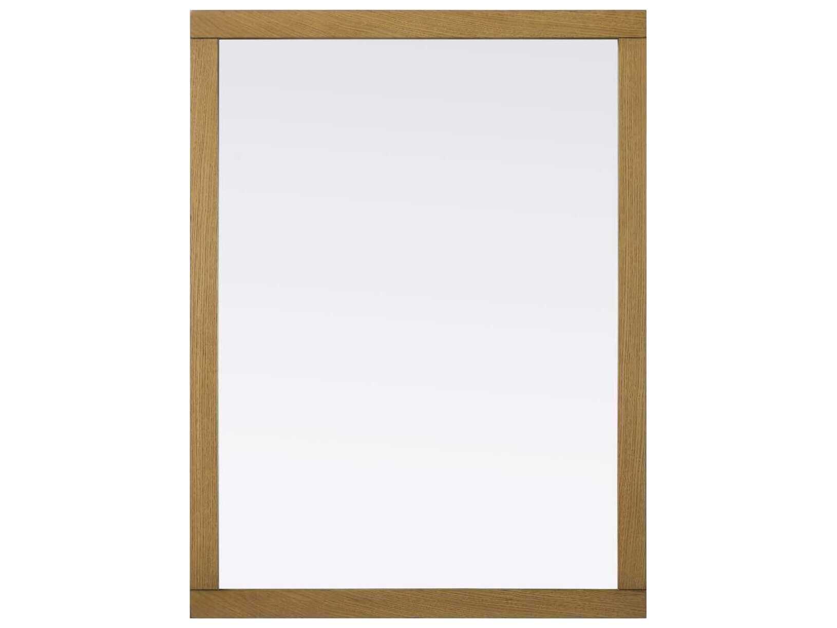 Elegant Lighting Norah Honey Teak Rectangular Wall Mirror