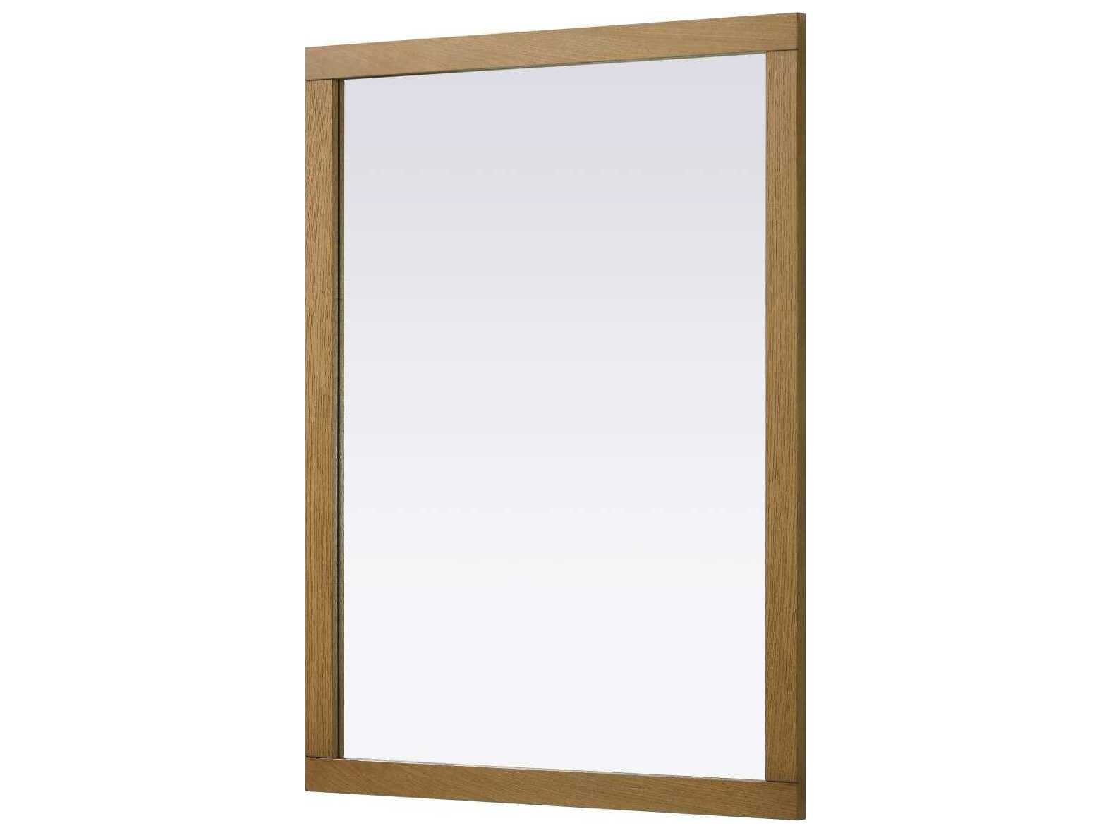 Elegant Lighting Norah Honey Teak Rectangular Wall Mirror