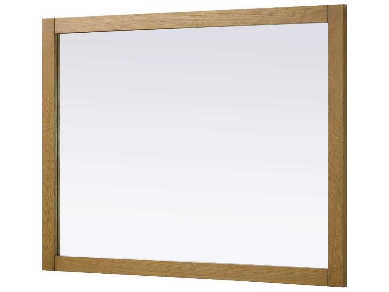 Elegant Lighting Norah Honey Teak Rectangular Wall Mirror
