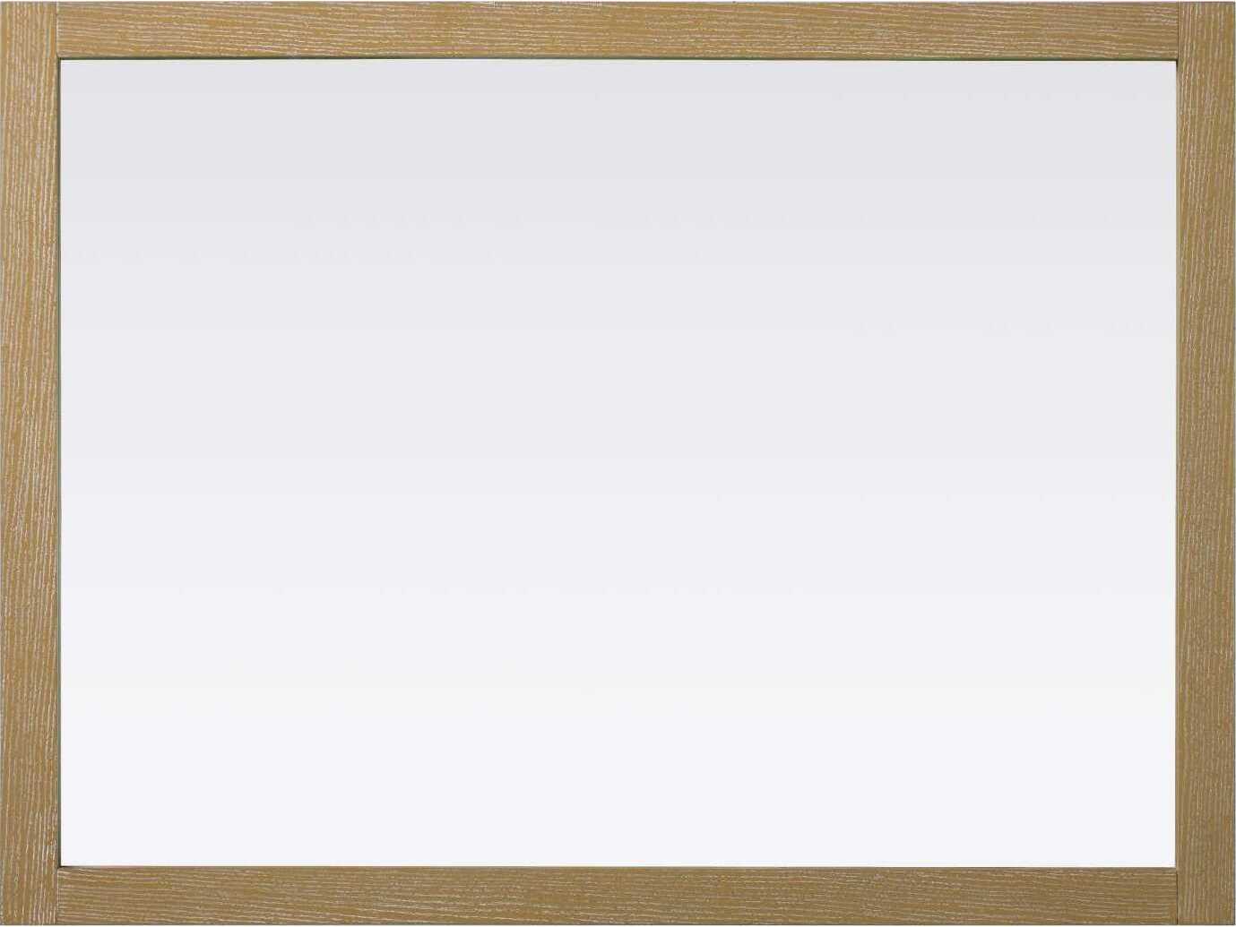 Elegant Lighting Norah Linen Oak Rectangular Wall Mirror