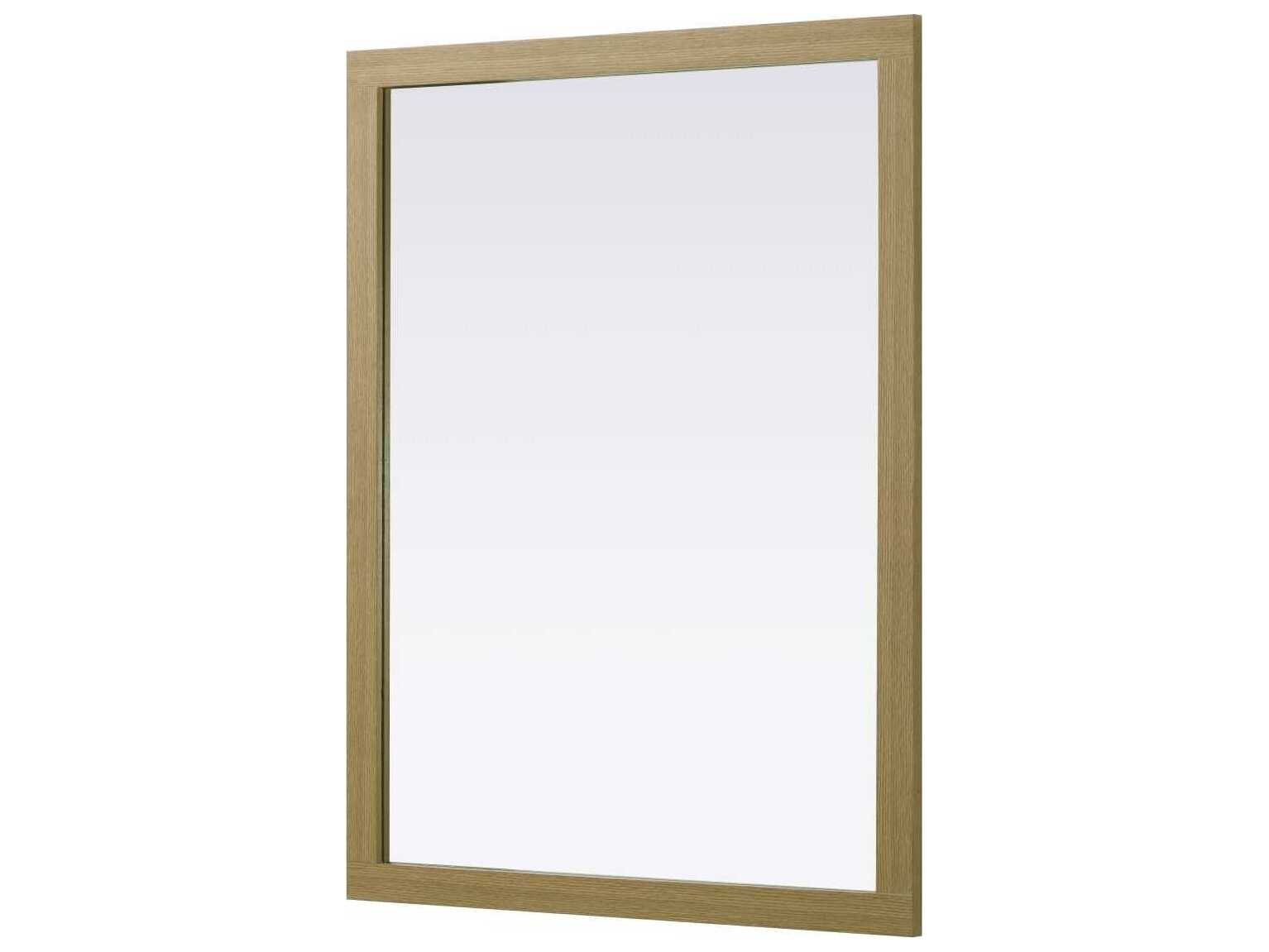 Elegant Lighting Norah Honey Brown Rectangular Wall Mirror