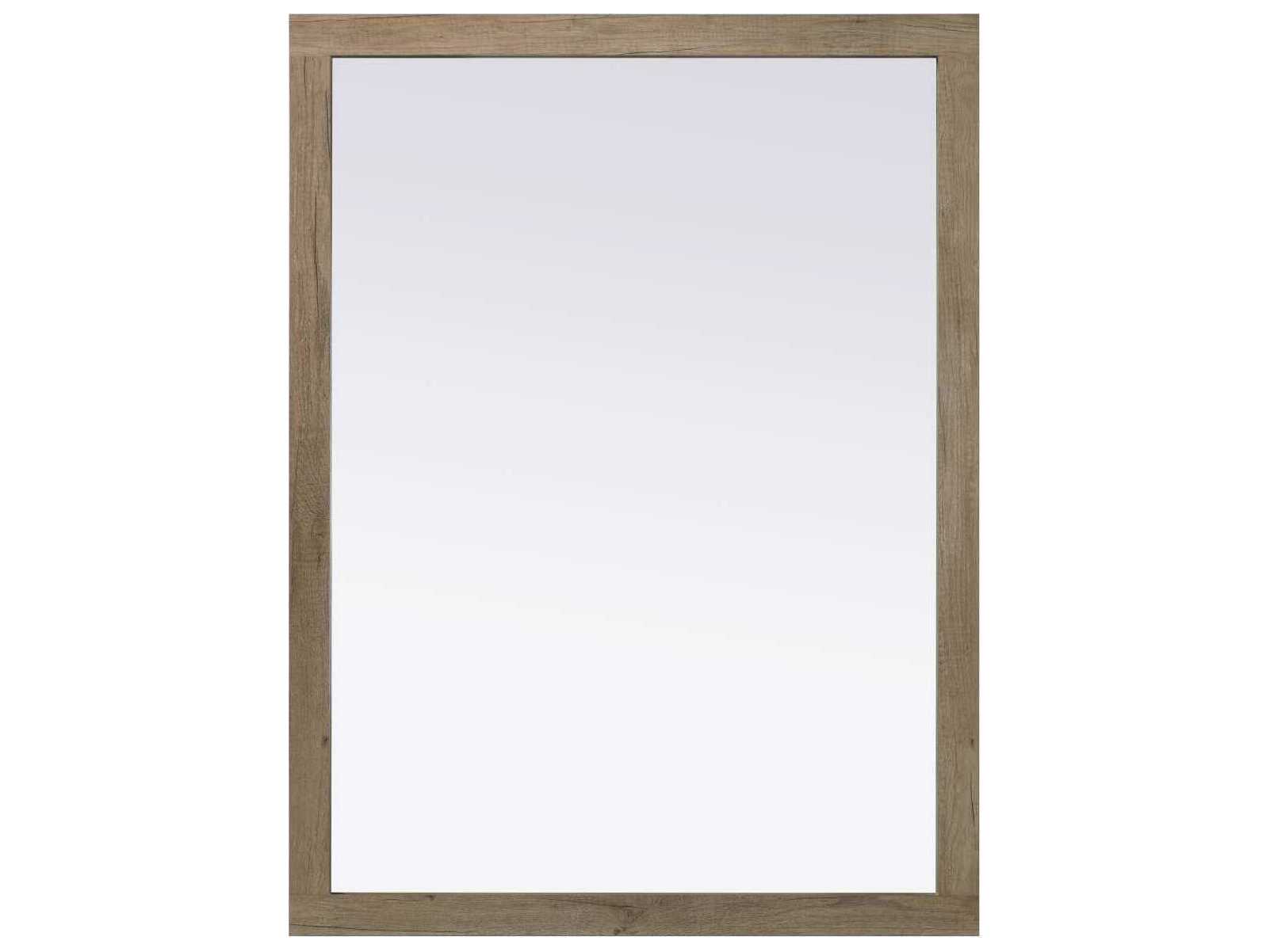 Elegant Lighting Norah Natural Oak Rectangular Wall Mirror
