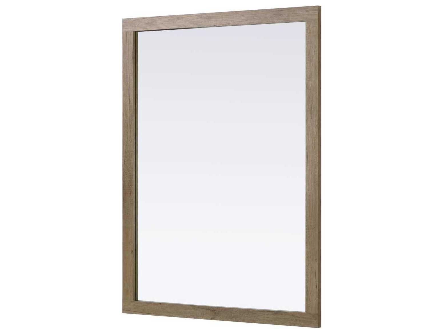 Elegant Lighting Norah Natural Oak Rectangular Wall Mirror