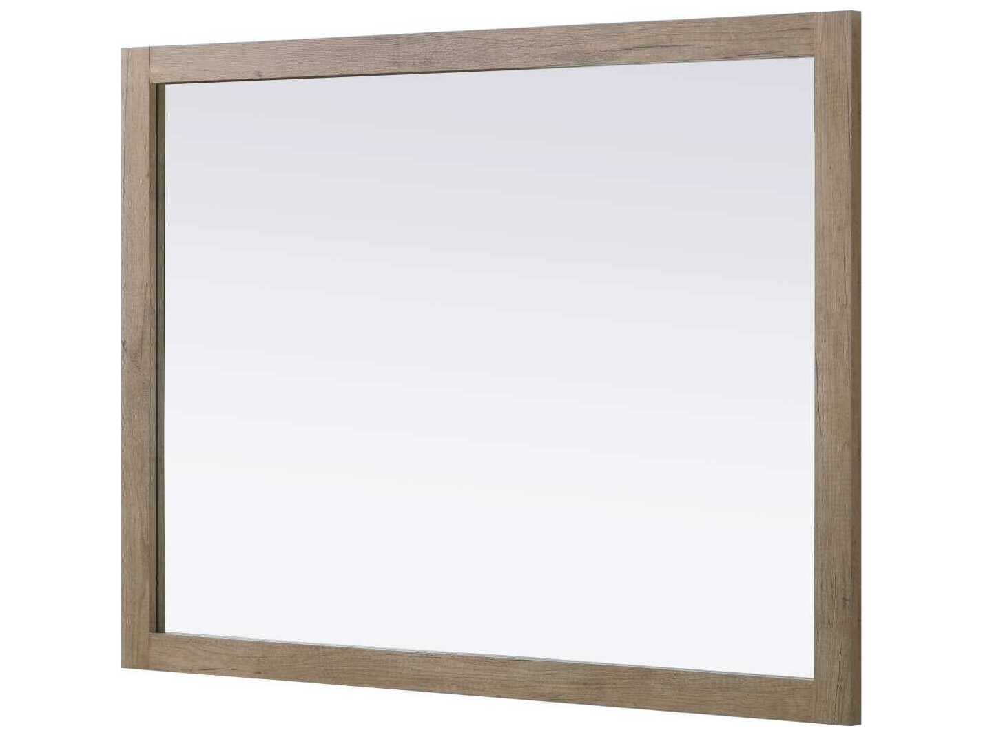 Elegant Lighting Norah Natural Oak Rectangular Wall Mirror