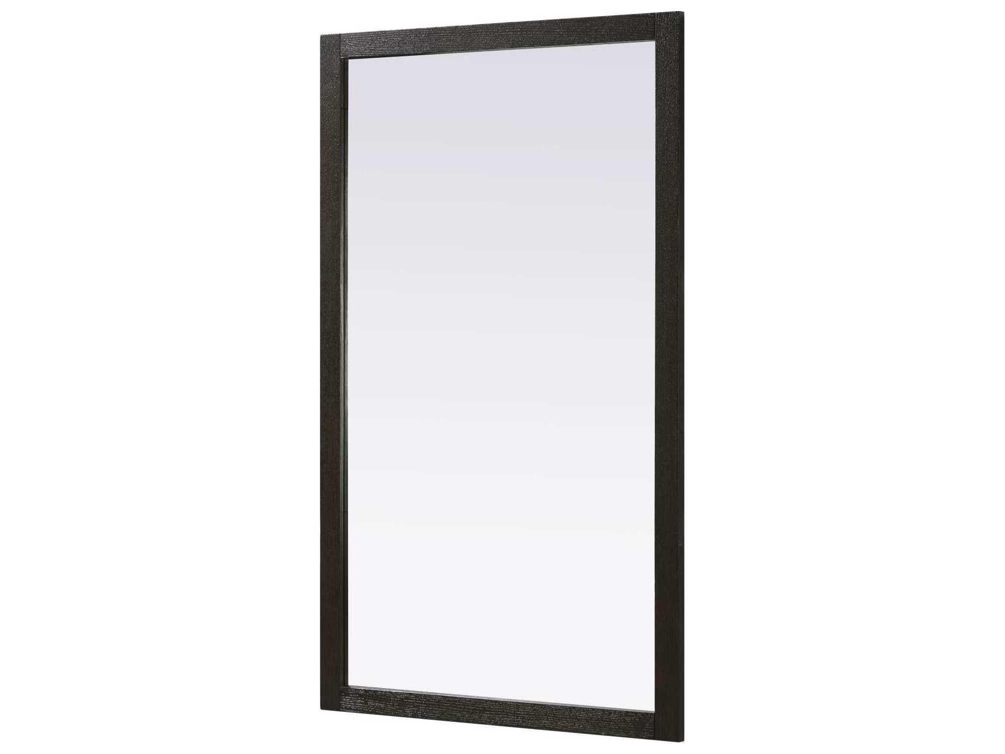 Elegant Lighting Norah Chocolate Oak Rectangular Wall Mirror