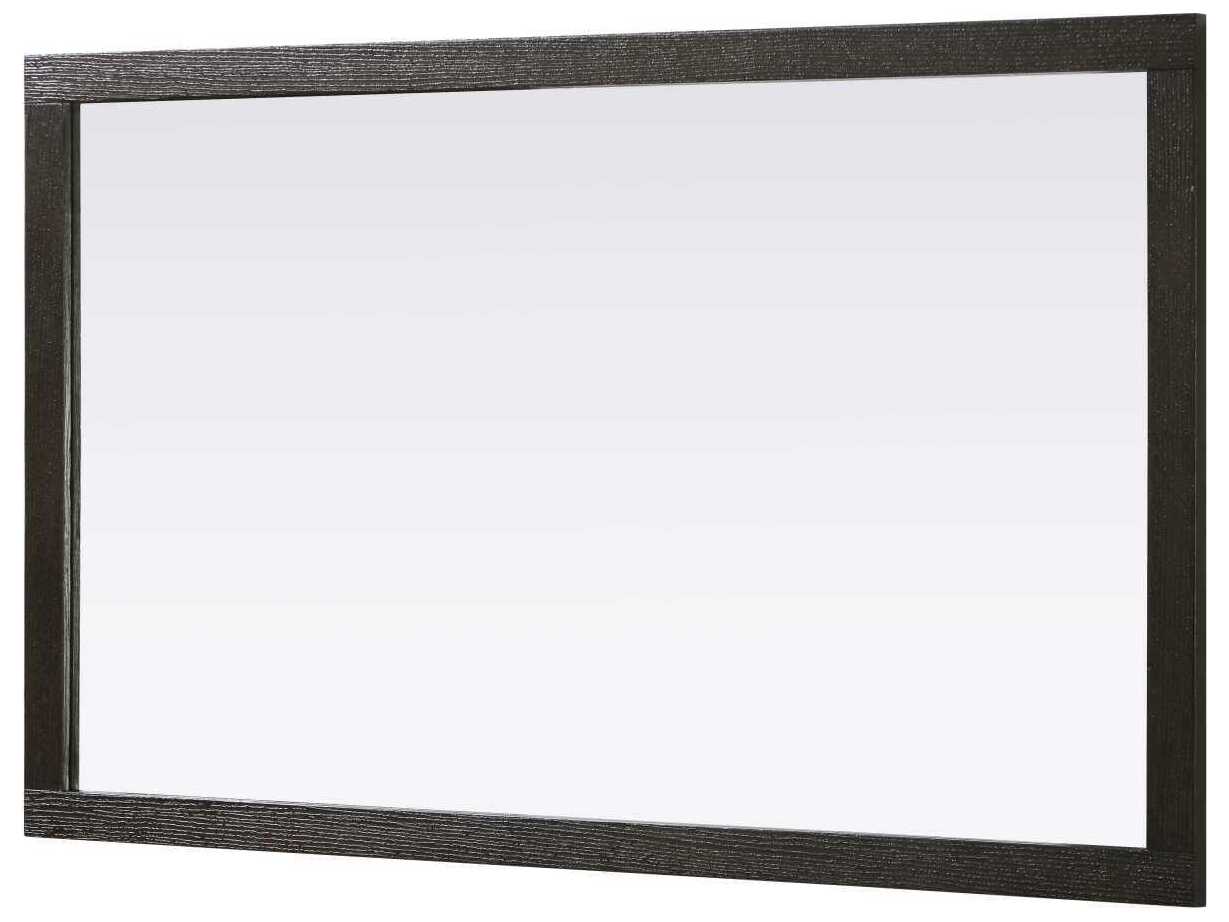 Elegant Lighting Norah Chocolate Oak Rectangular Wall Mirror