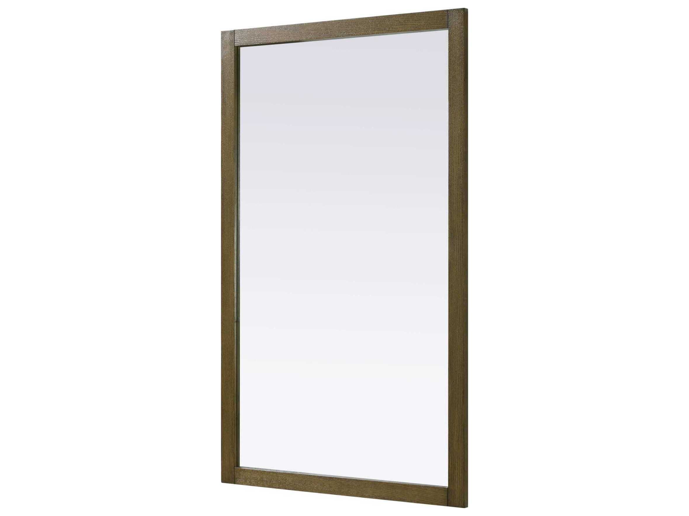Elegant Lighting Norah Hazel Oak Rectangular Wall Mirror