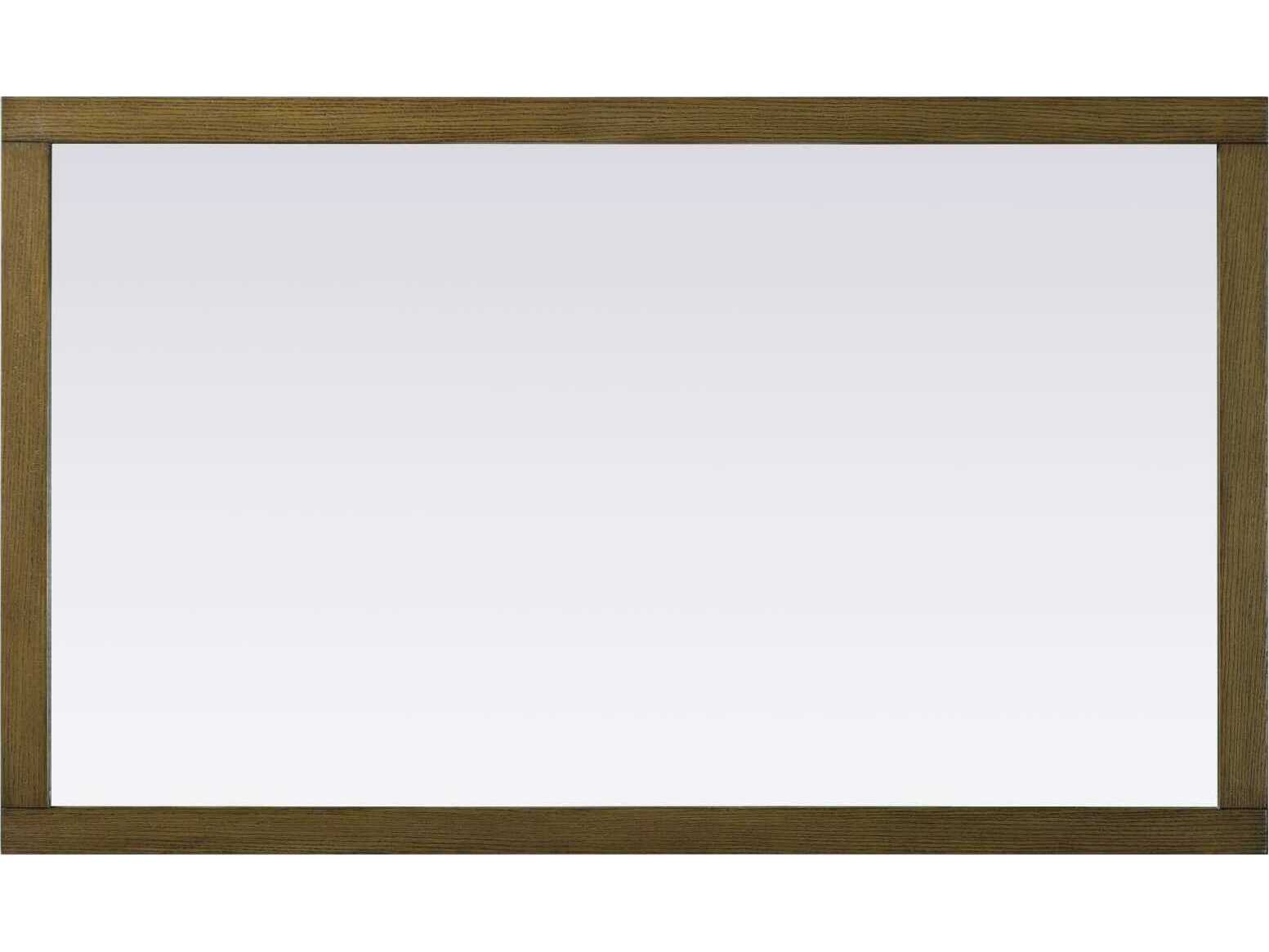 Elegant Lighting Norah Hazel Oak Rectangular Wall Mirror