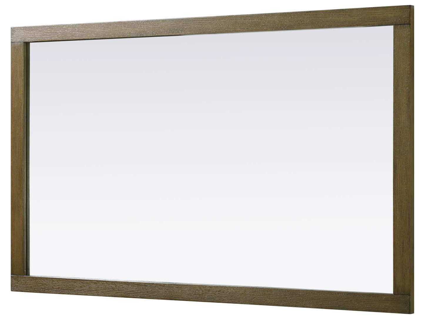 Elegant Lighting Norah Hazel Oak Rectangular Wall Mirror