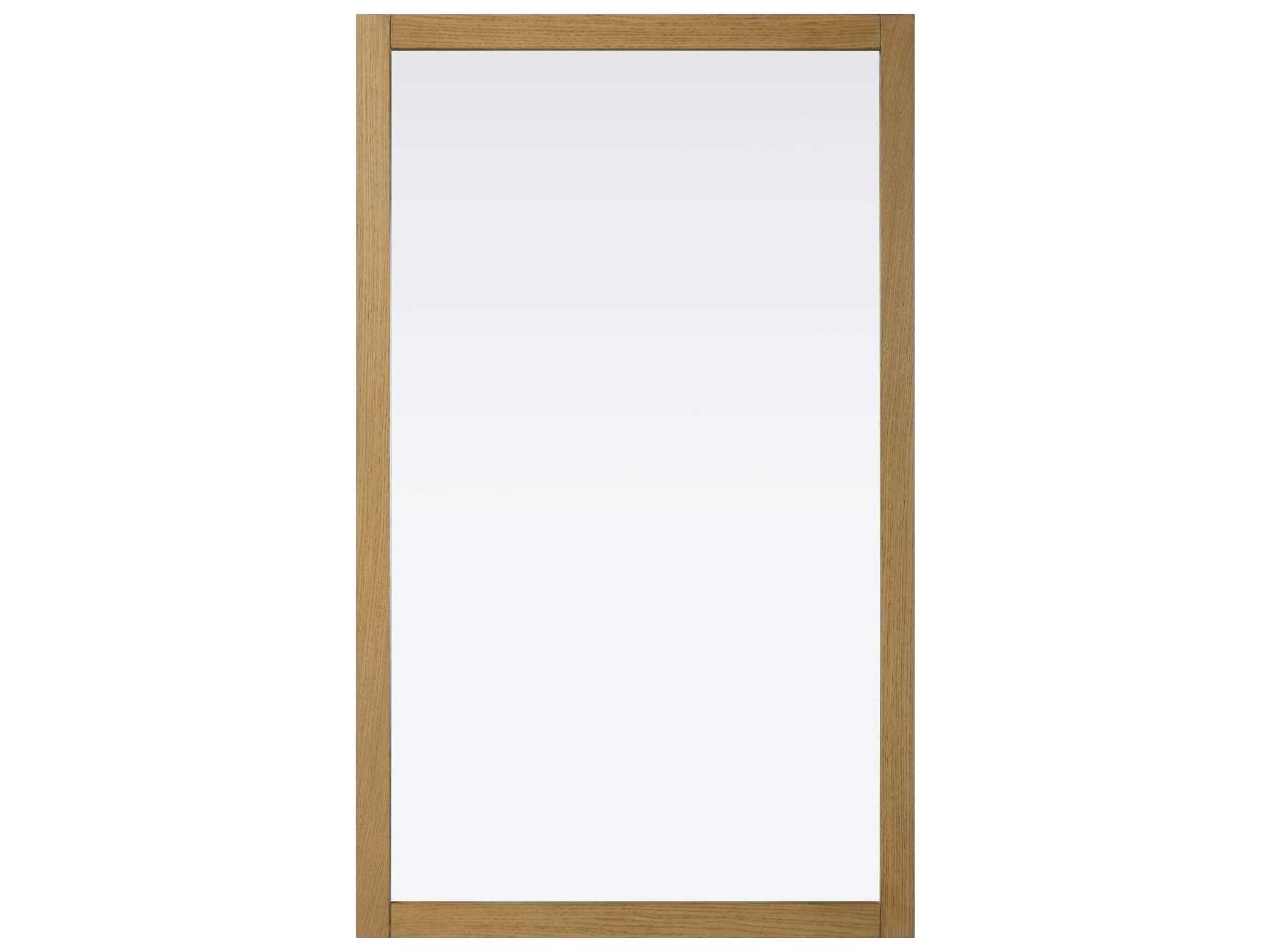 Elegant Lighting Norah Honey Teak Rectangular Wall Mirror