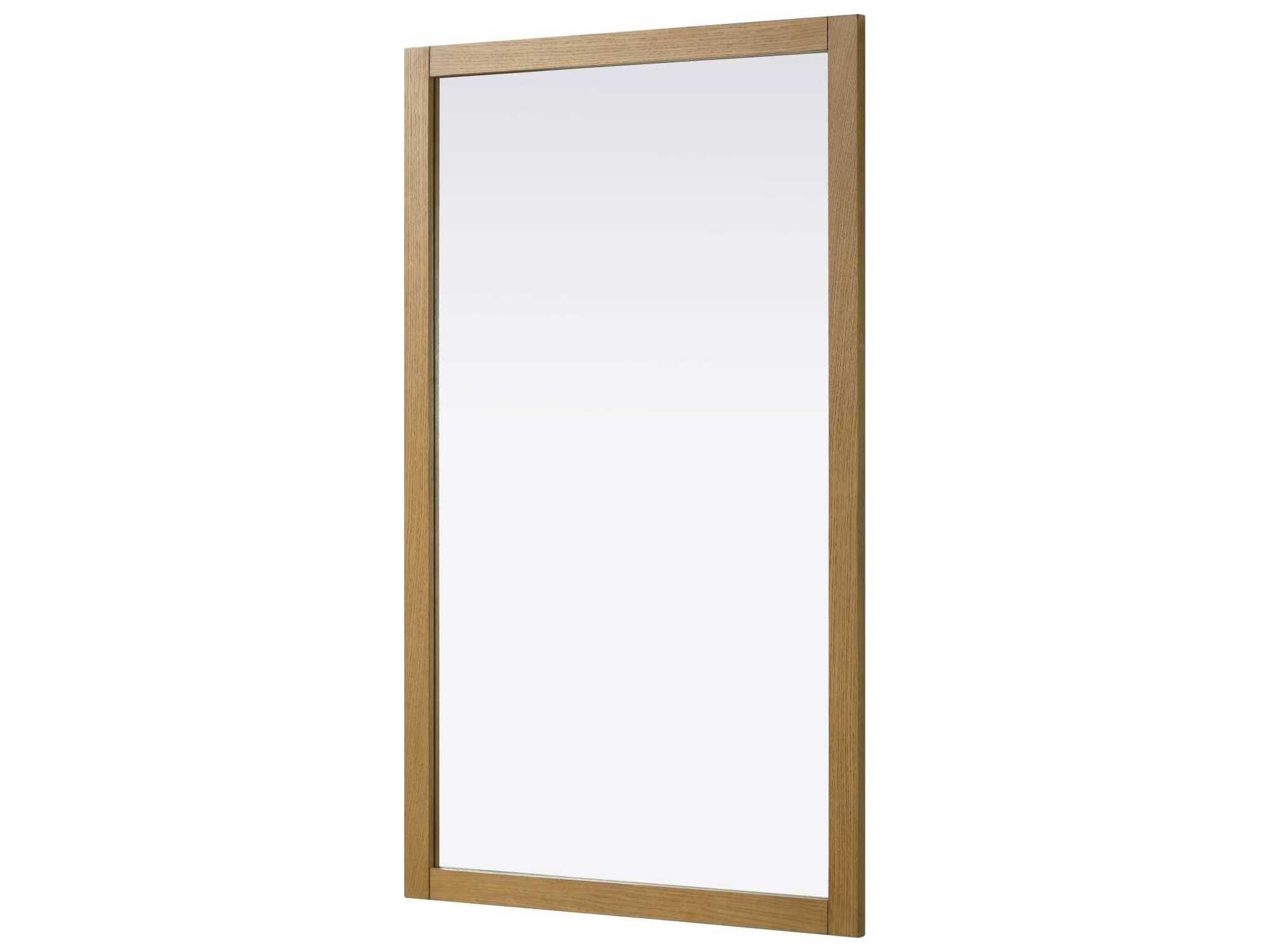 Elegant Lighting Norah Honey Teak Rectangular Wall Mirror