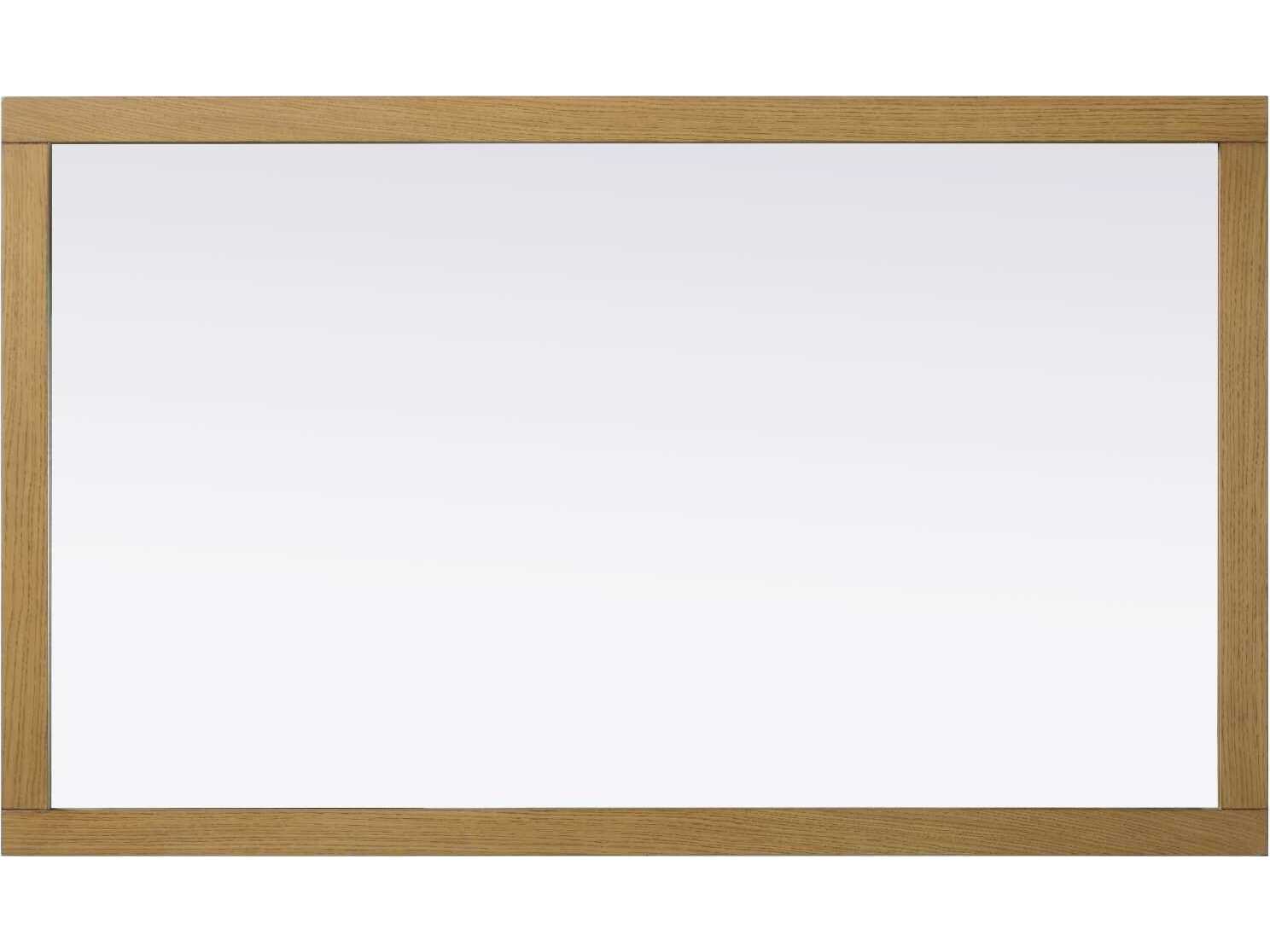 Elegant Lighting Norah Honey Teak Rectangular Wall Mirror