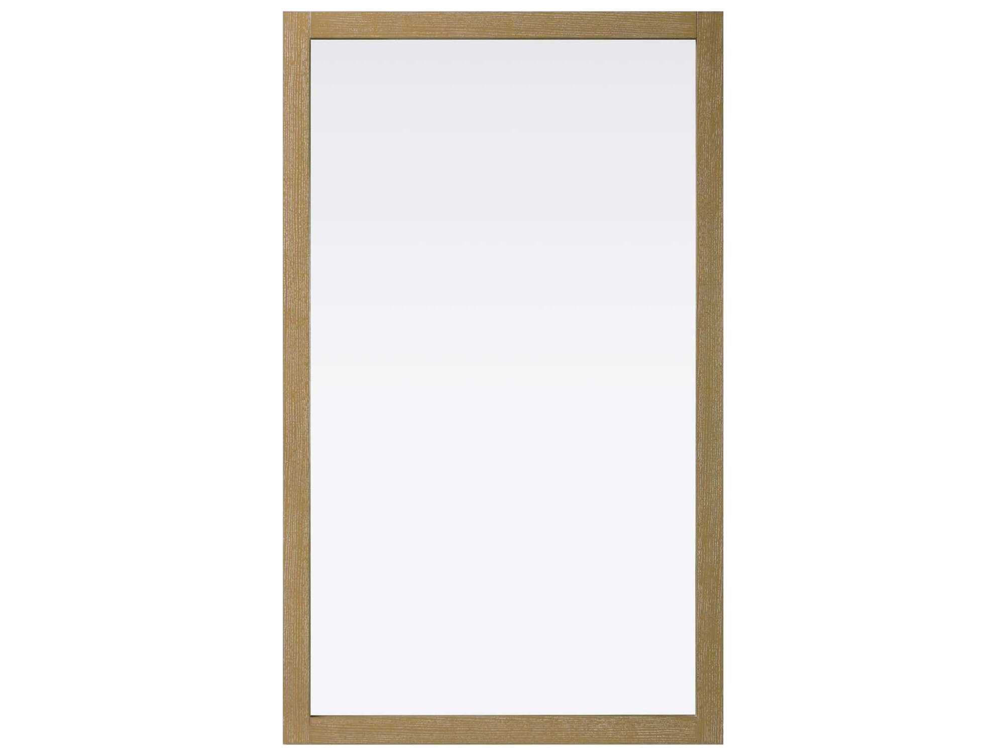 Elegant Lighting Norah Linen Oak Rectangular Wall Mirror