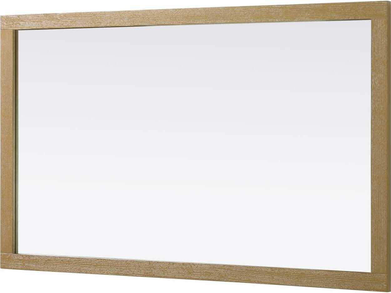 Elegant Lighting Norah Linen Oak Rectangular Wall Mirror
