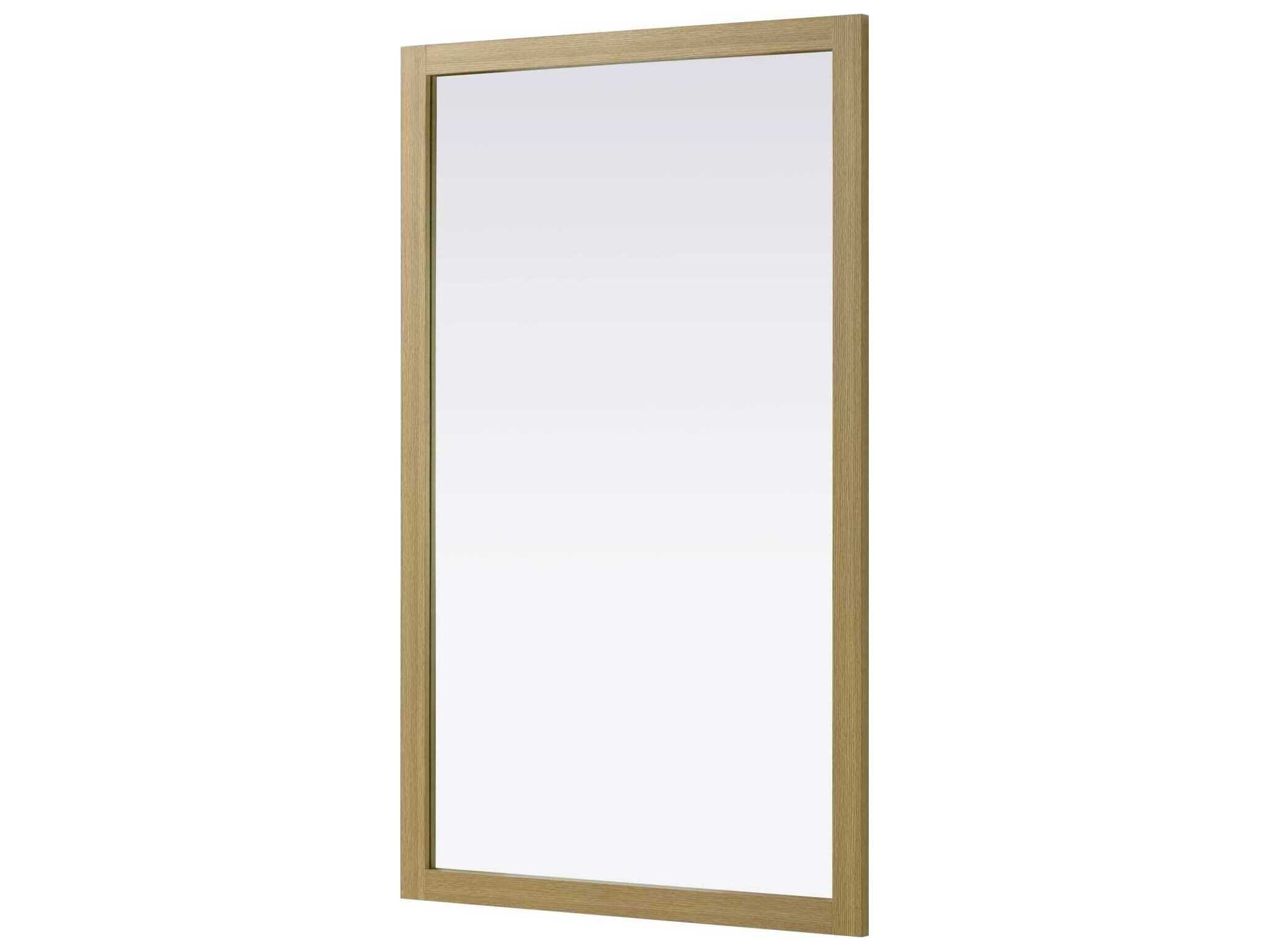 Elegant Lighting Norah Honey Brown Rectangular Wall Mirror