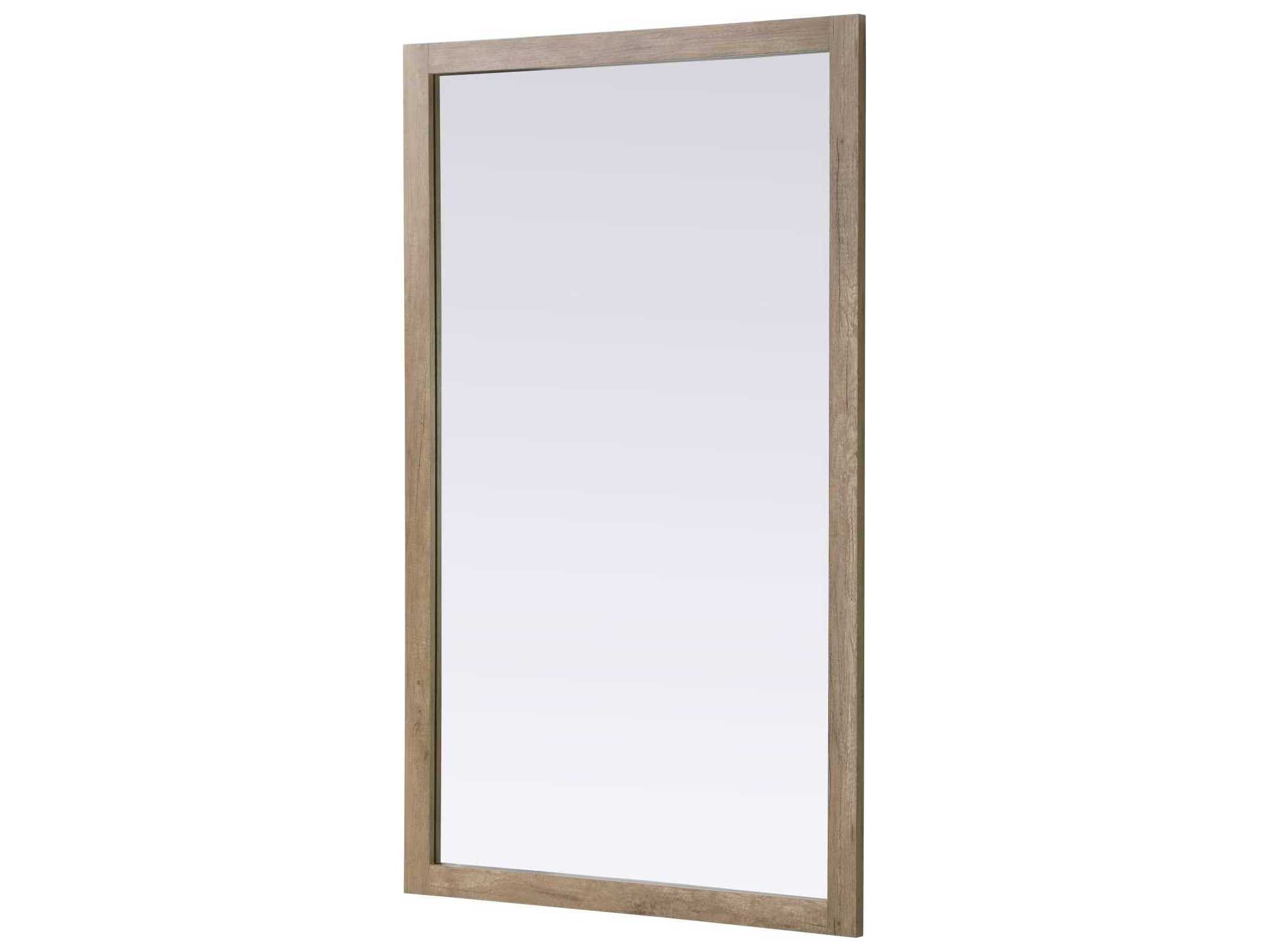 Elegant Lighting Norah Natural Oak Rectangular Wall Mirror