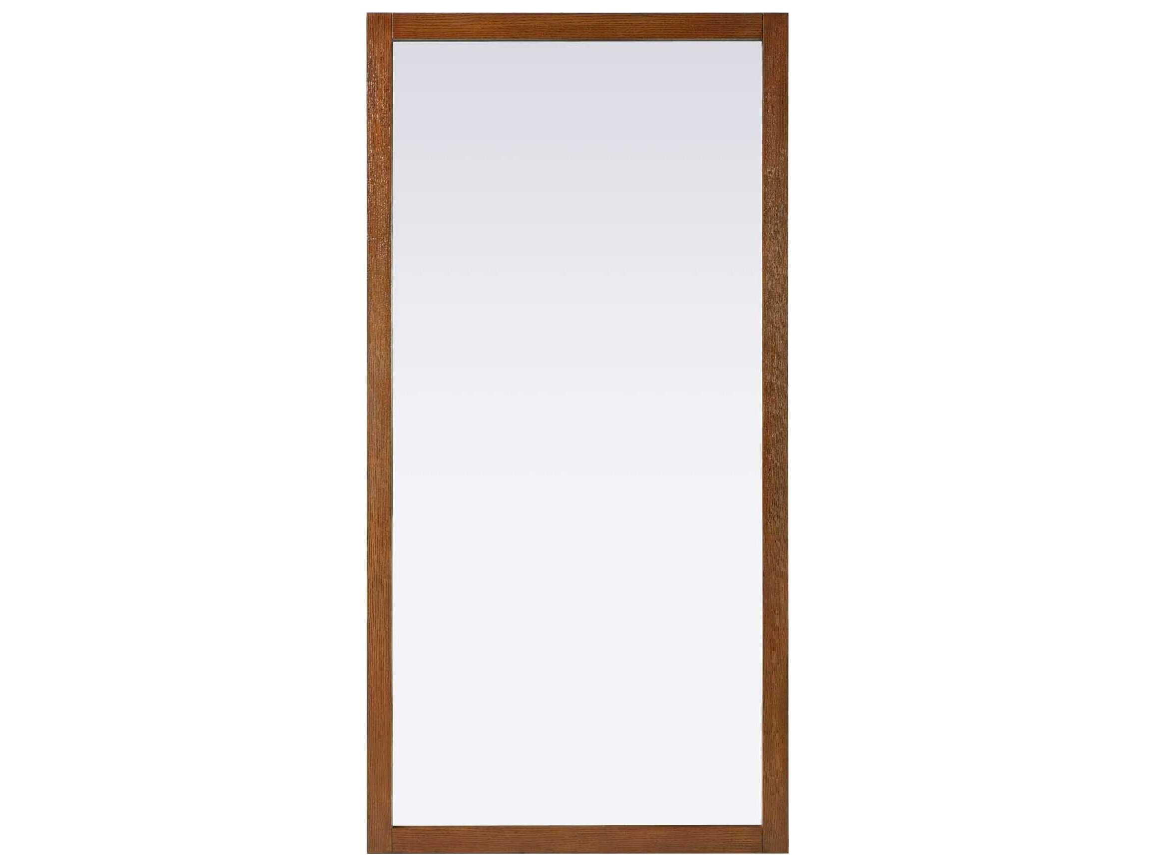 Elegant Lighting Norah Brandy Walnut Rectangular Wall Mirror