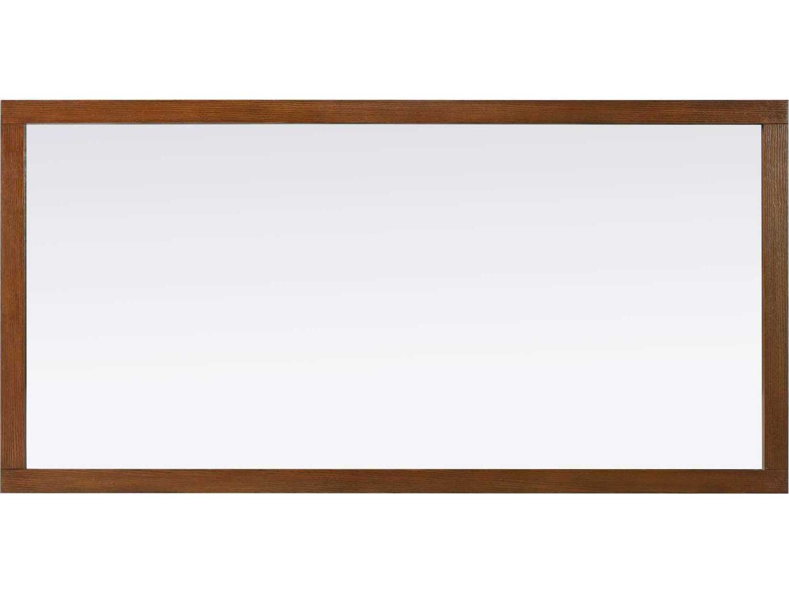 Elegant Lighting Norah Brandy Walnut Rectangular Wall Mirror