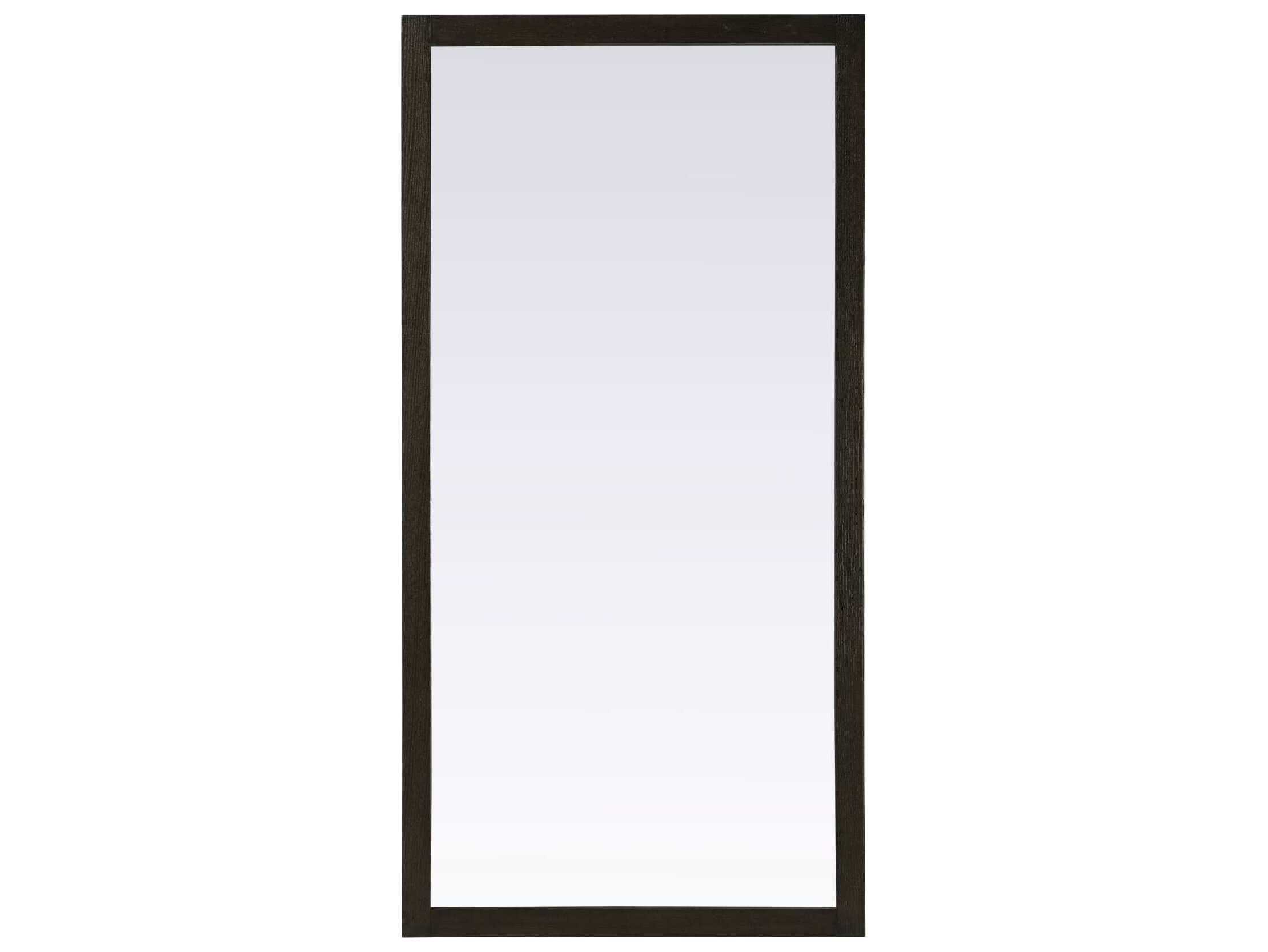 Elegant Lighting Norah Chocolate Oak Rectangular Wall Mirror