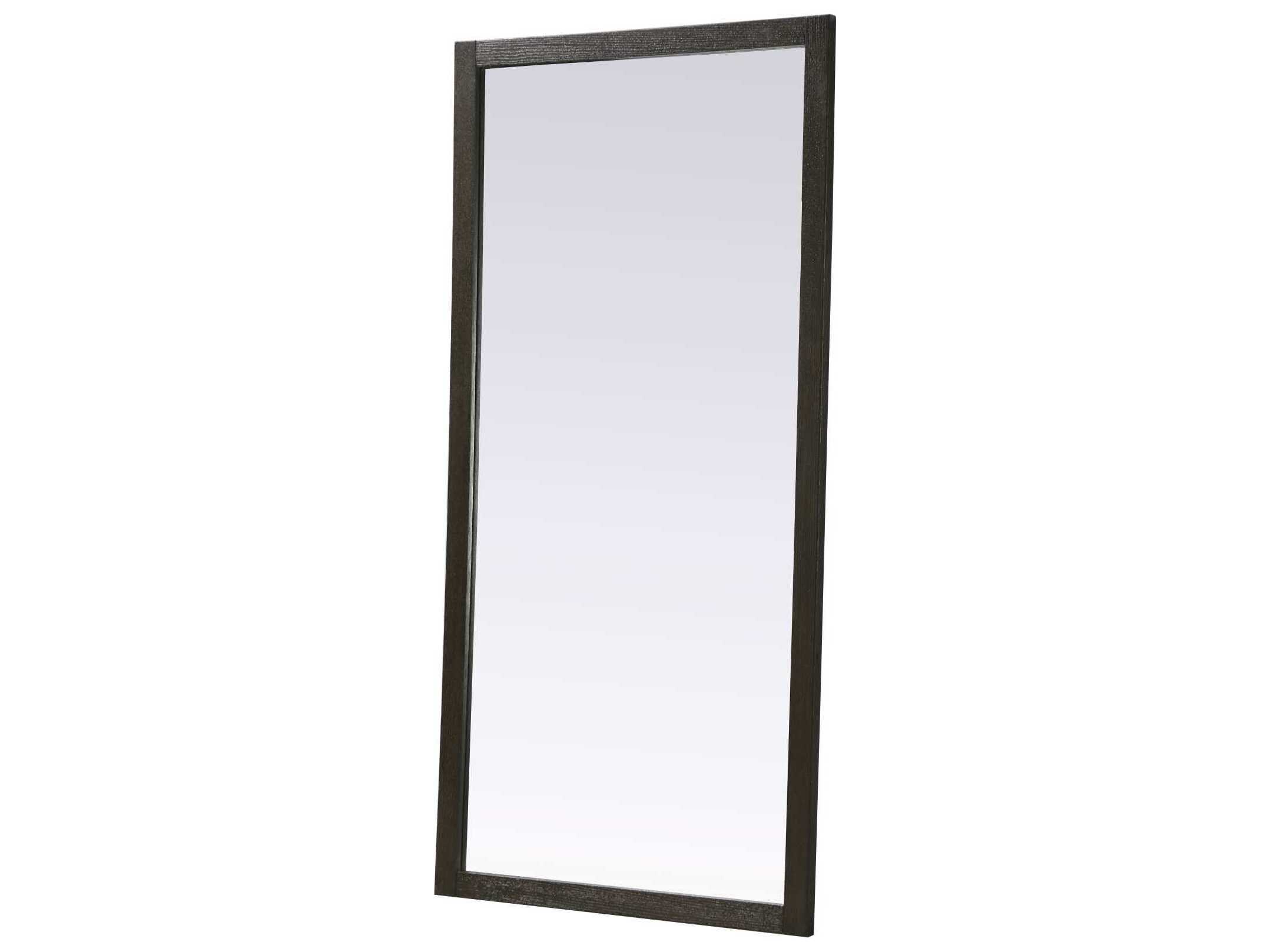 Elegant Lighting Norah Chocolate Oak Rectangular Wall Mirror