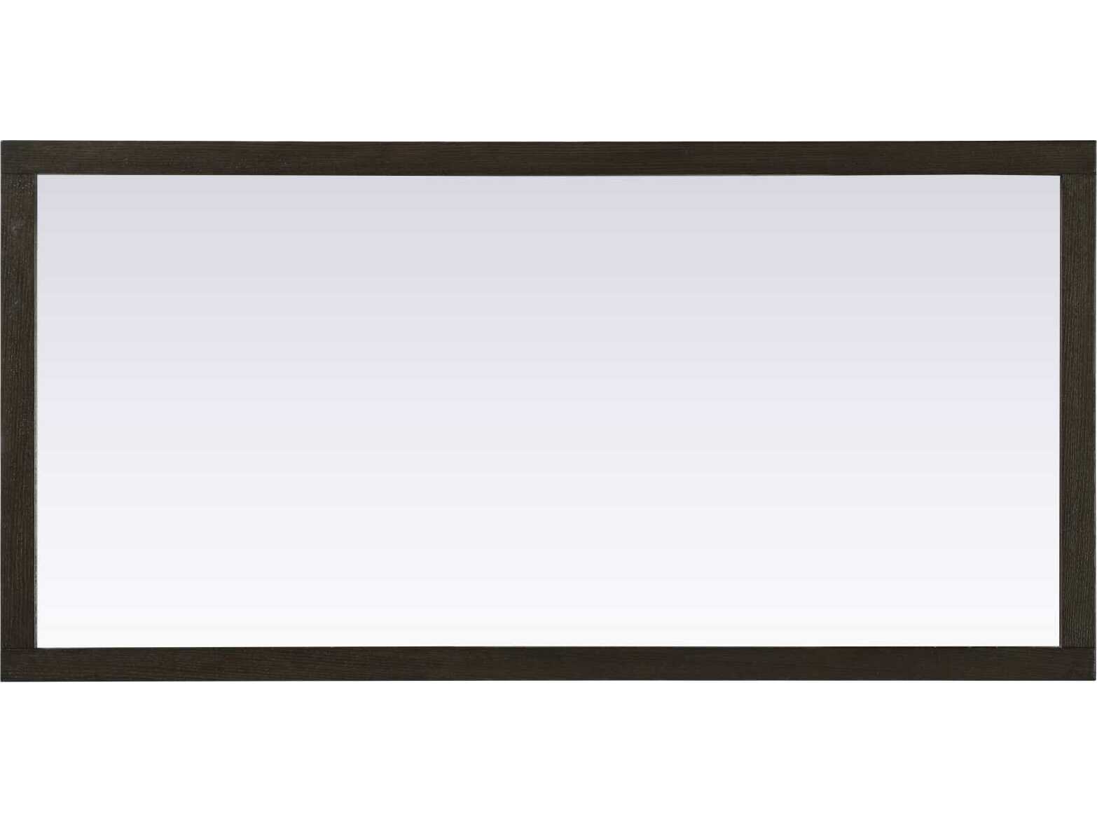 Elegant Lighting Norah Chocolate Oak Rectangular Wall Mirror