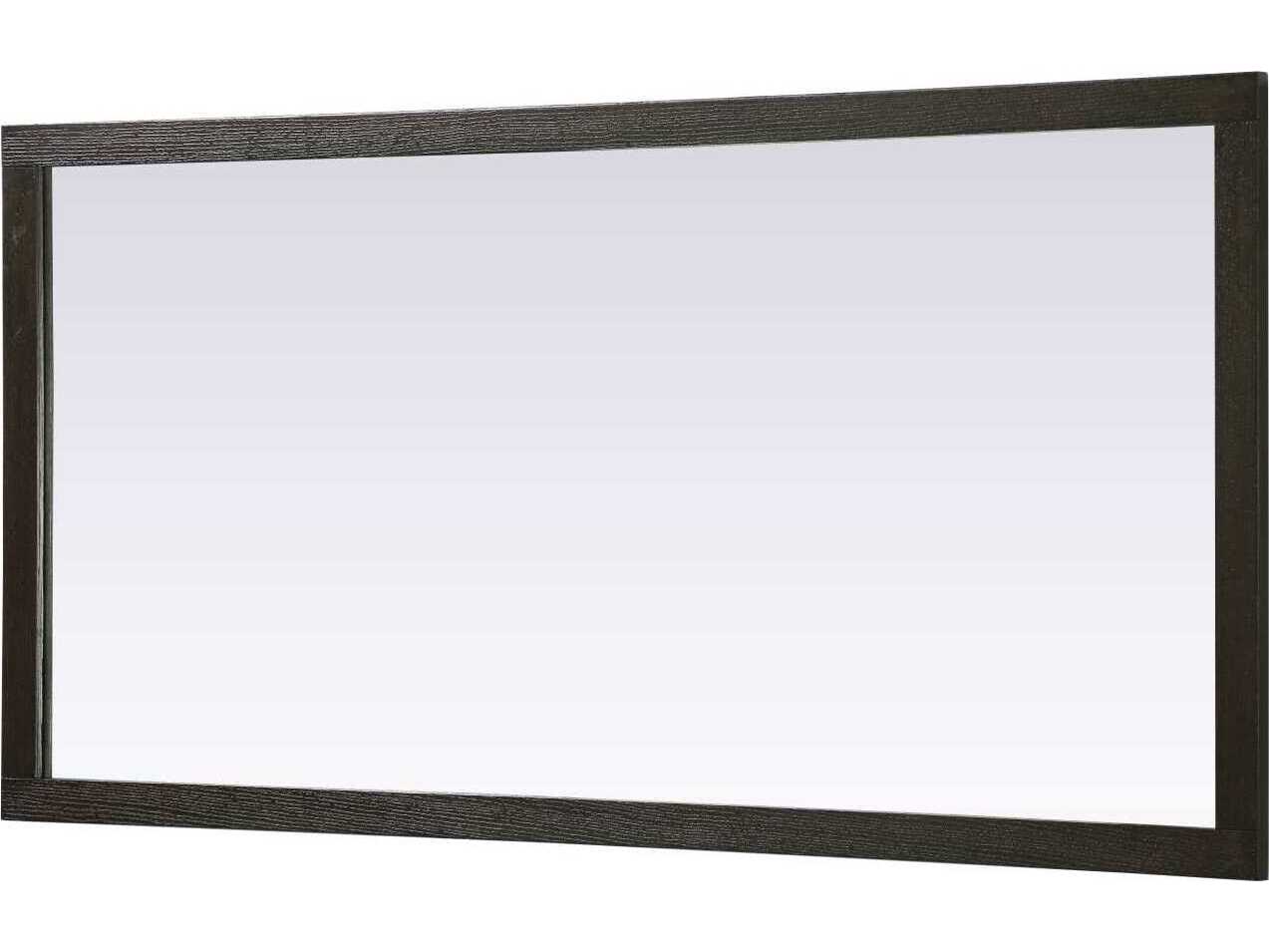 Elegant Lighting Norah Chocolate Oak Rectangular Wall Mirror
