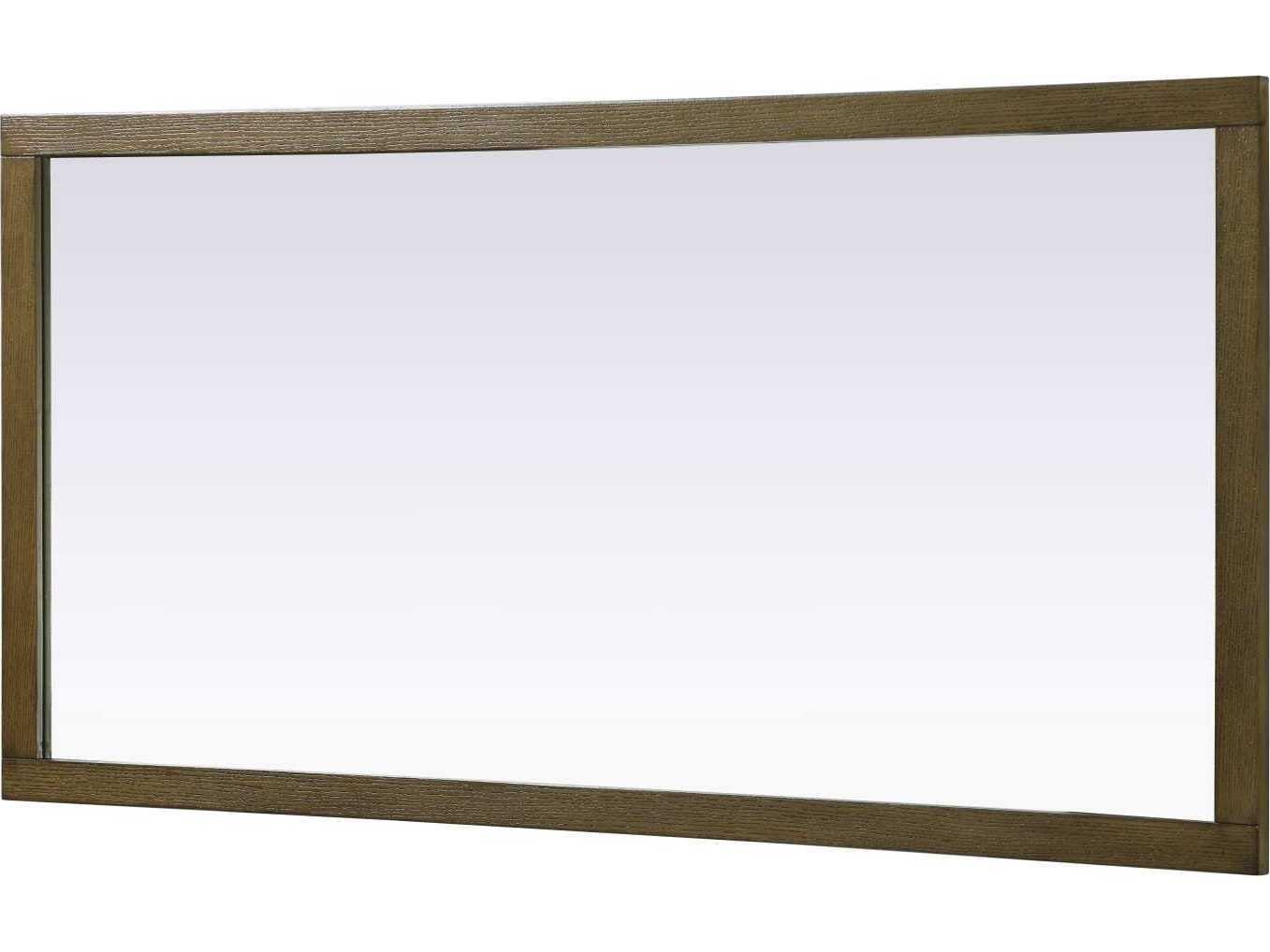 Elegant Lighting Norah Hazel Oak Rectangular Wall Mirror