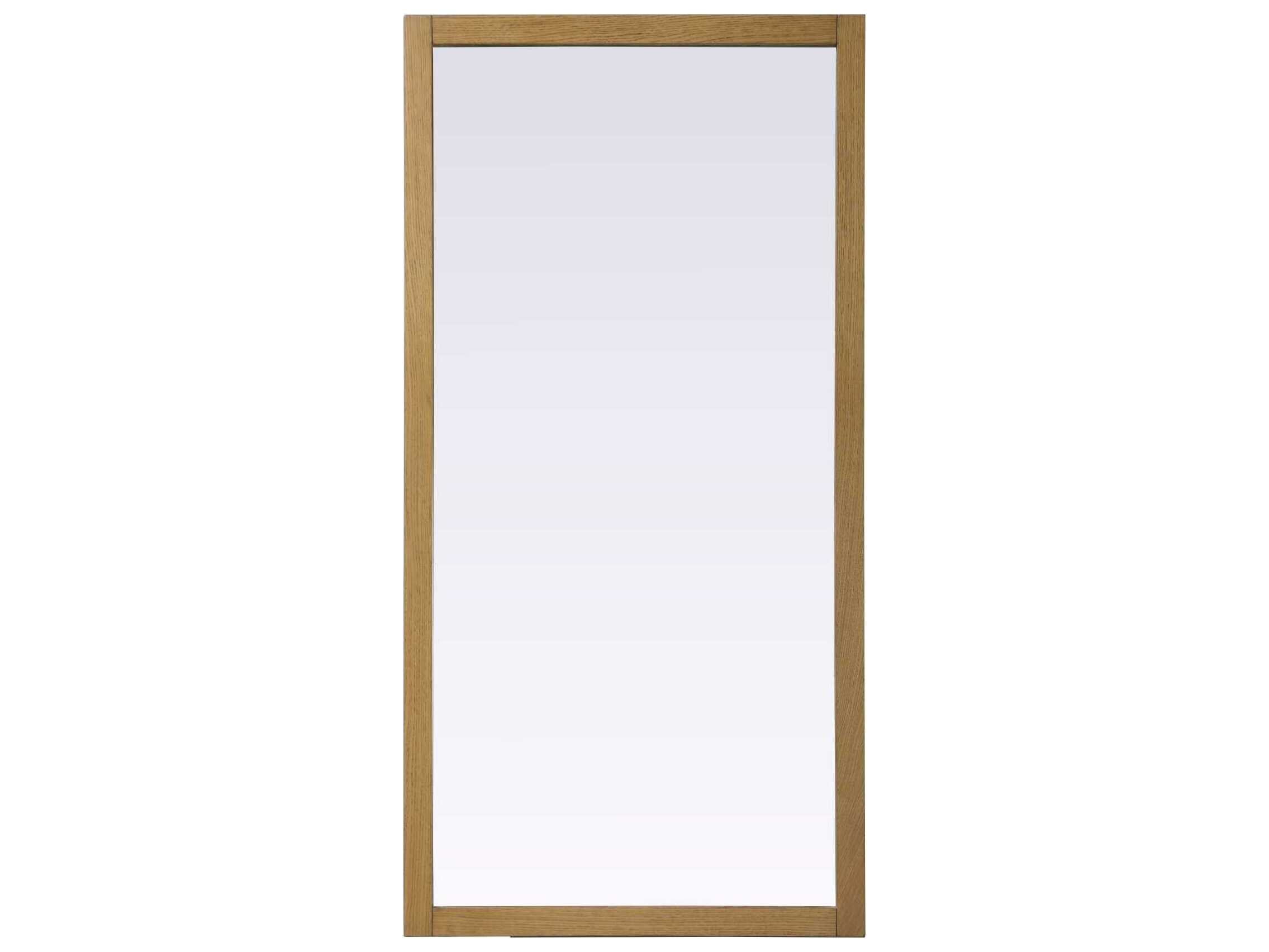 Elegant Lighting Norah Honey Teak Rectangular Wall Mirror
