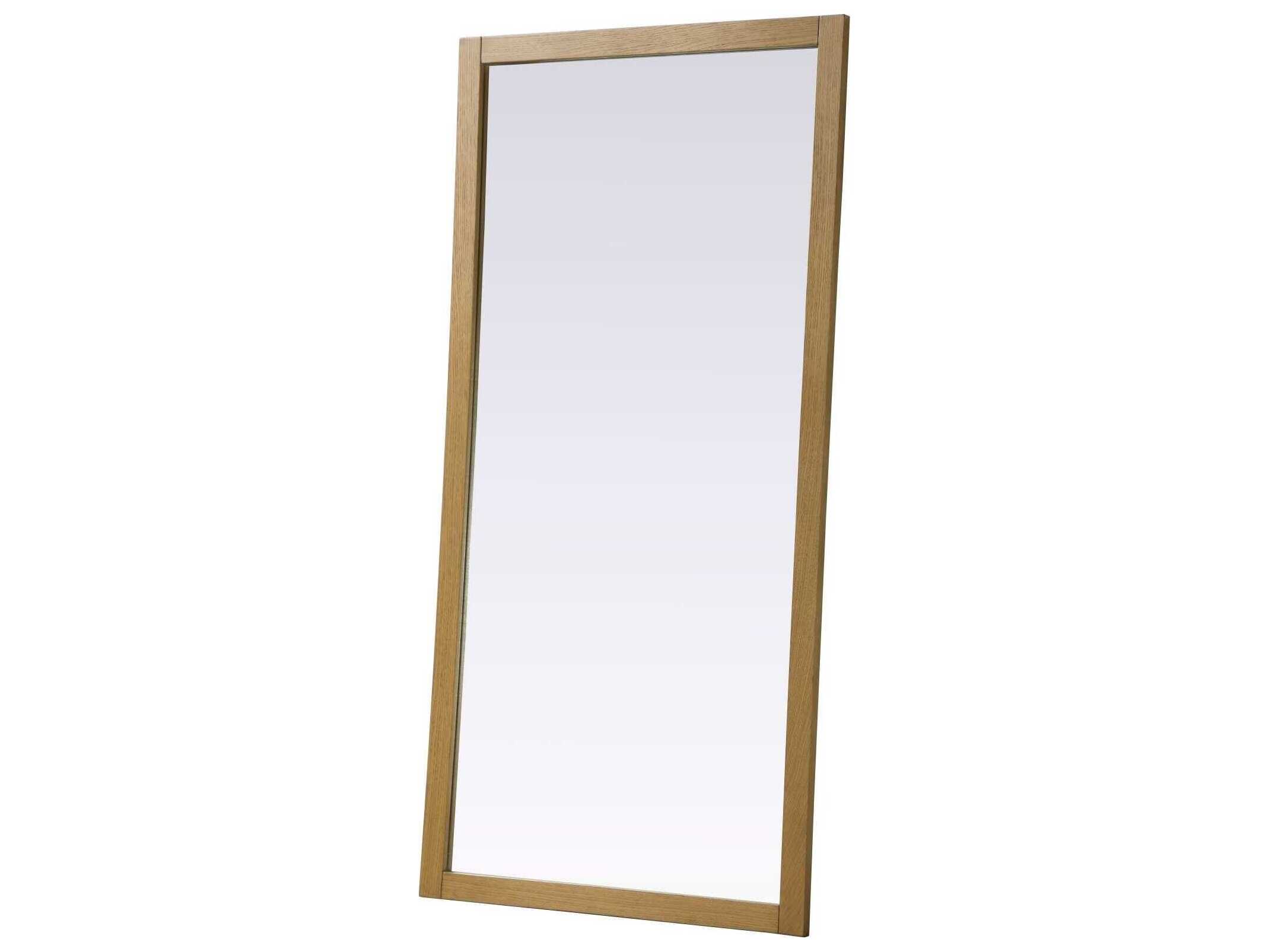 Elegant Lighting Norah Honey Teak Rectangular Wall Mirror