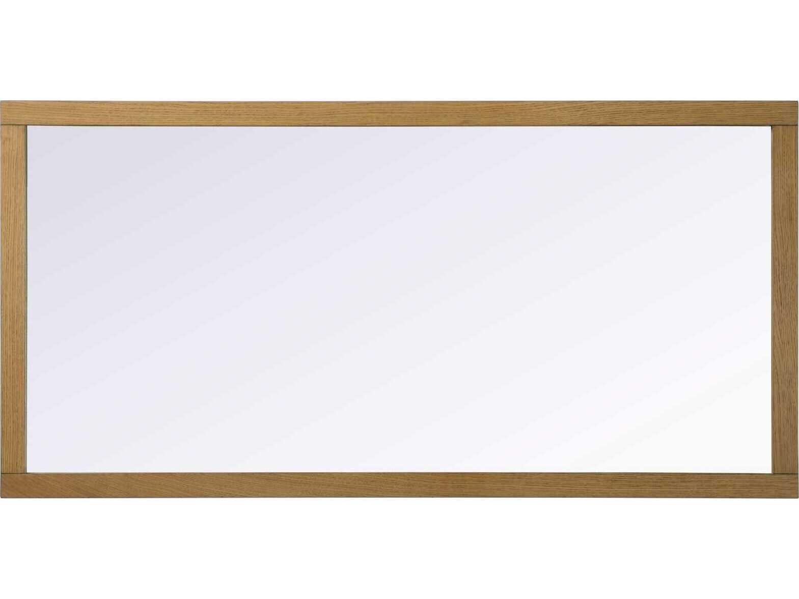 Elegant Lighting Norah Honey Teak Rectangular Wall Mirror
