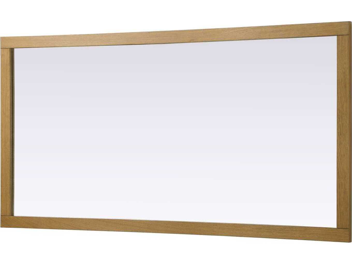 Elegant Lighting Norah Honey Teak Rectangular Wall Mirror
