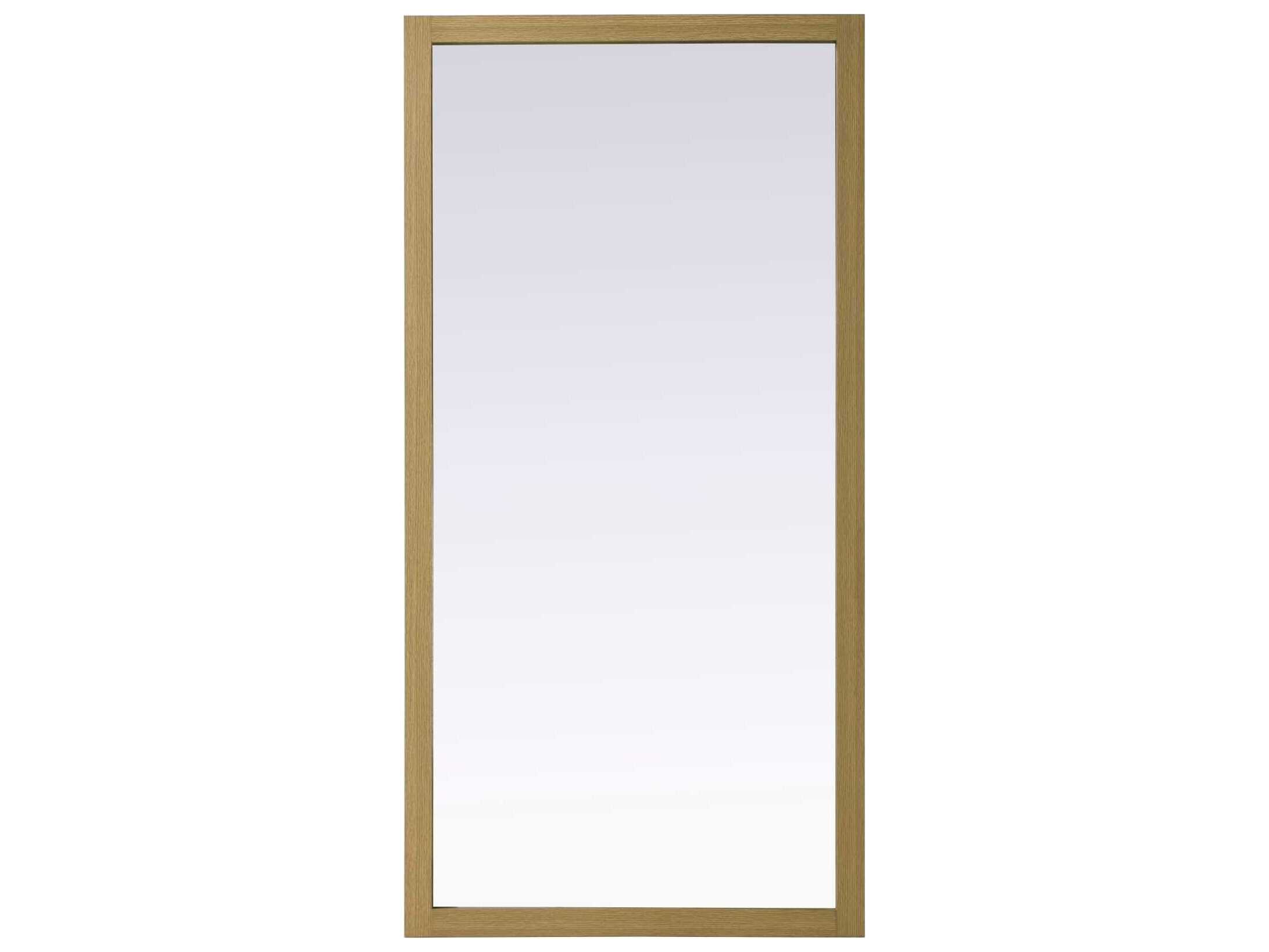 Elegant Lighting Norah Honey Brown Rectangular Wall Mirror