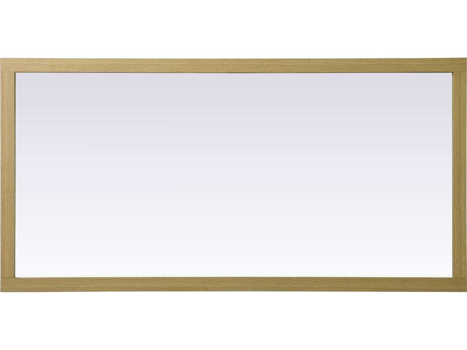 Elegant Lighting Norah Honey Brown Rectangular Wall Mirror